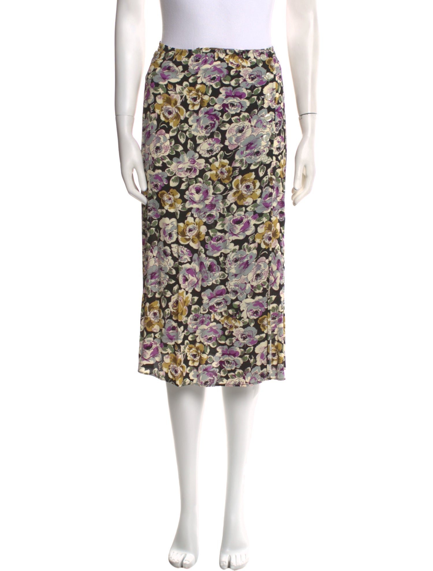Rouje Floral Print Knee-Length Skirt