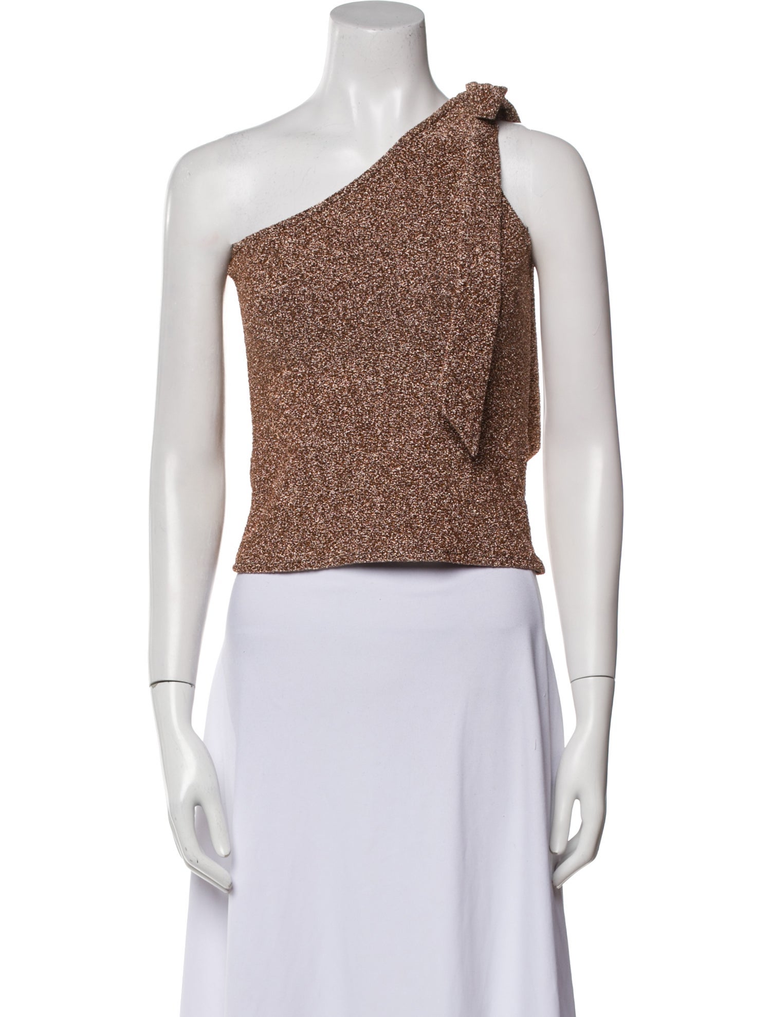 Rouje One-Shoulder Sleeveless Crop Top