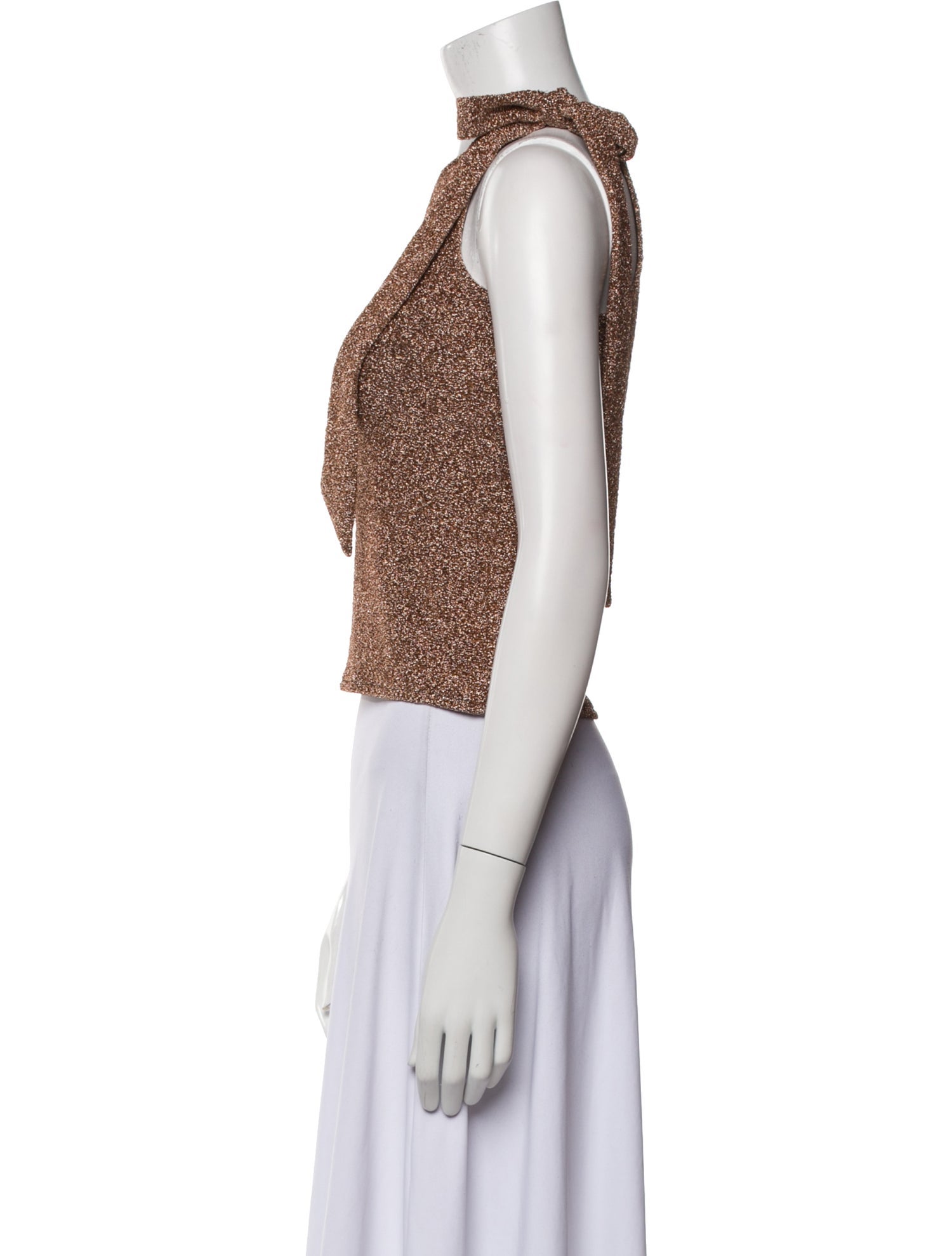 Rouje One-Shoulder Sleeveless Crop Top