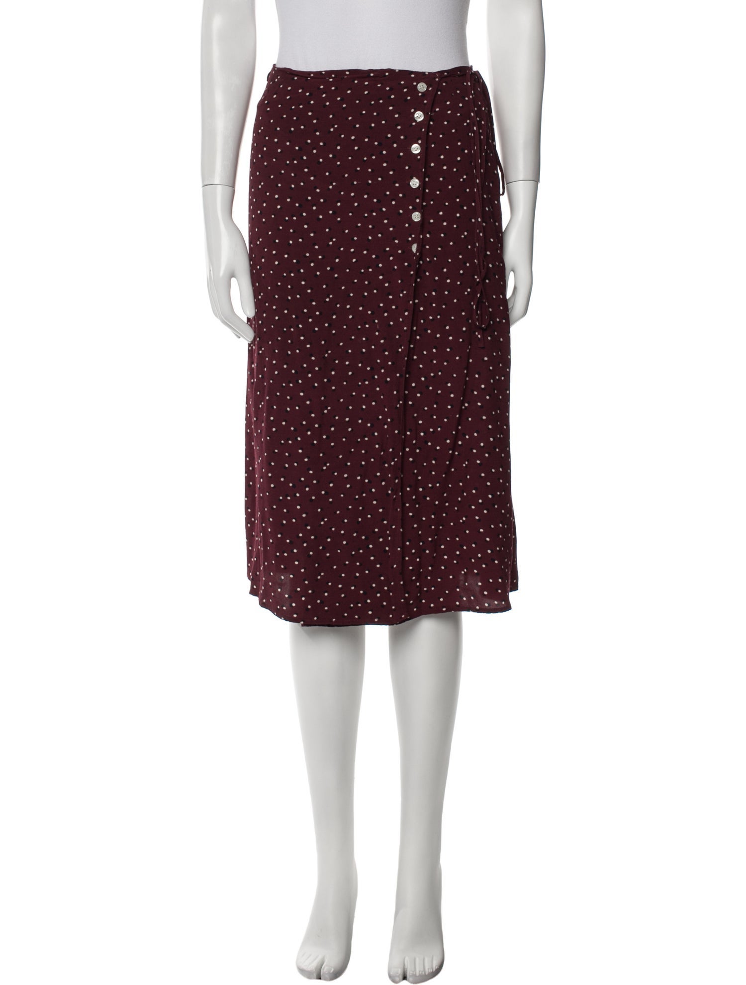 Rouje Polka Dot Print Knee-Length Skirt