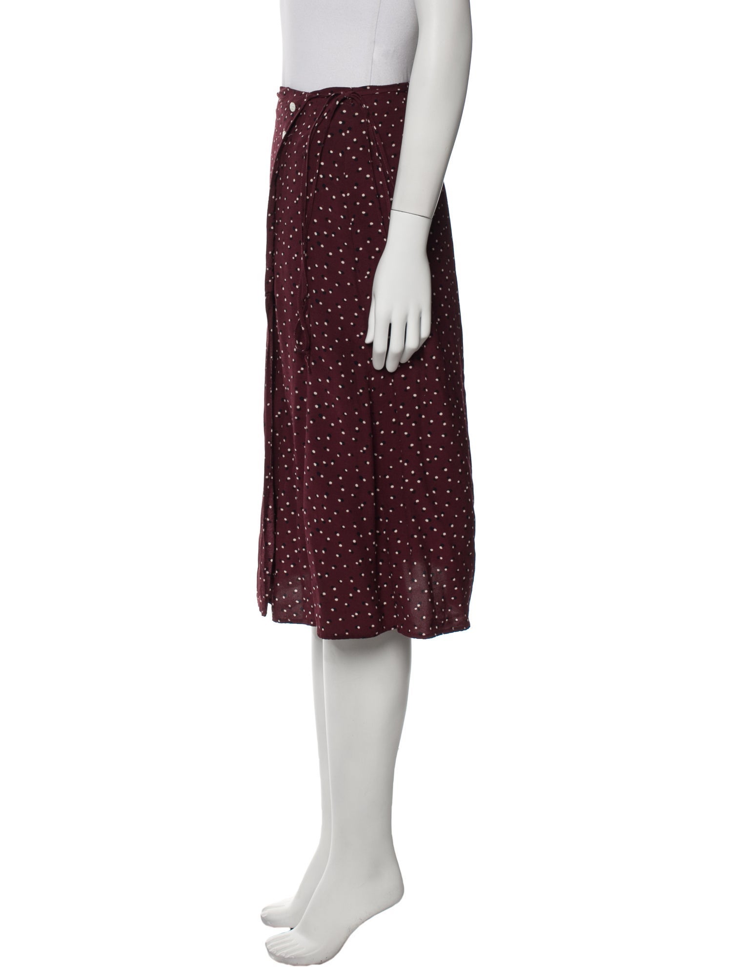 Rouje Polka Dot Print Knee-Length Skirt