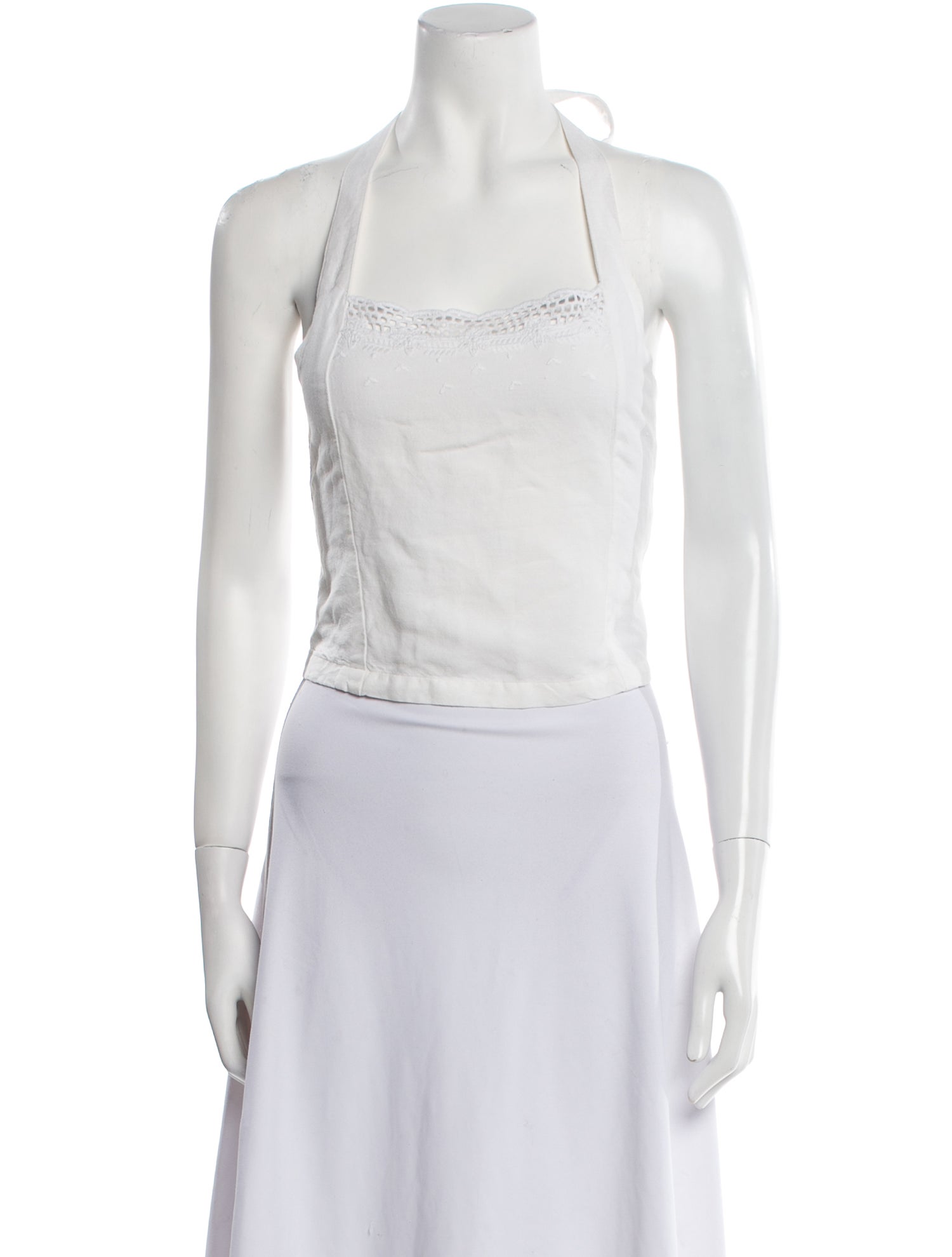 Rouje Square Neckline Sleeveless Crop Top