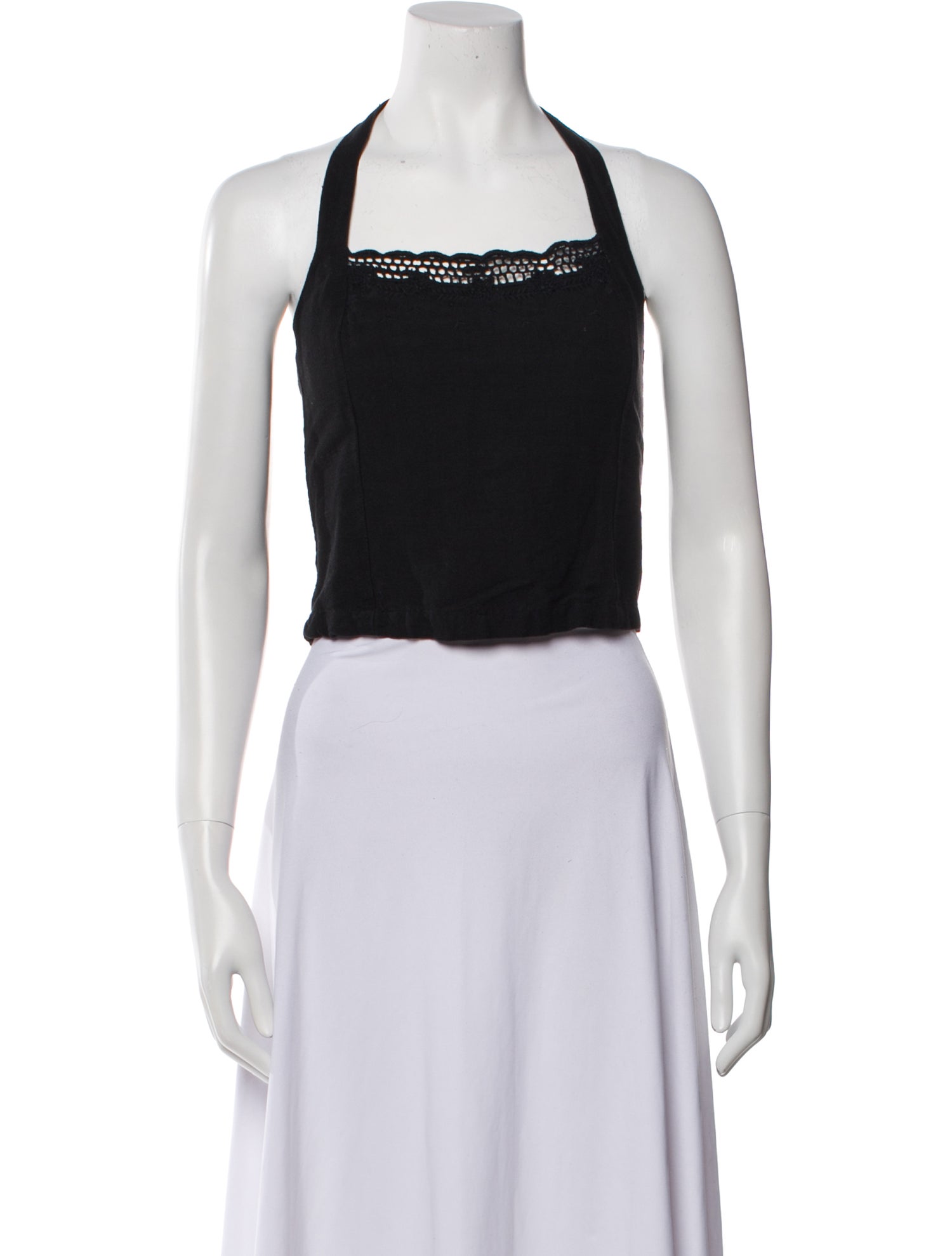 Rouje Square Neckline Sleeveless Crop Top