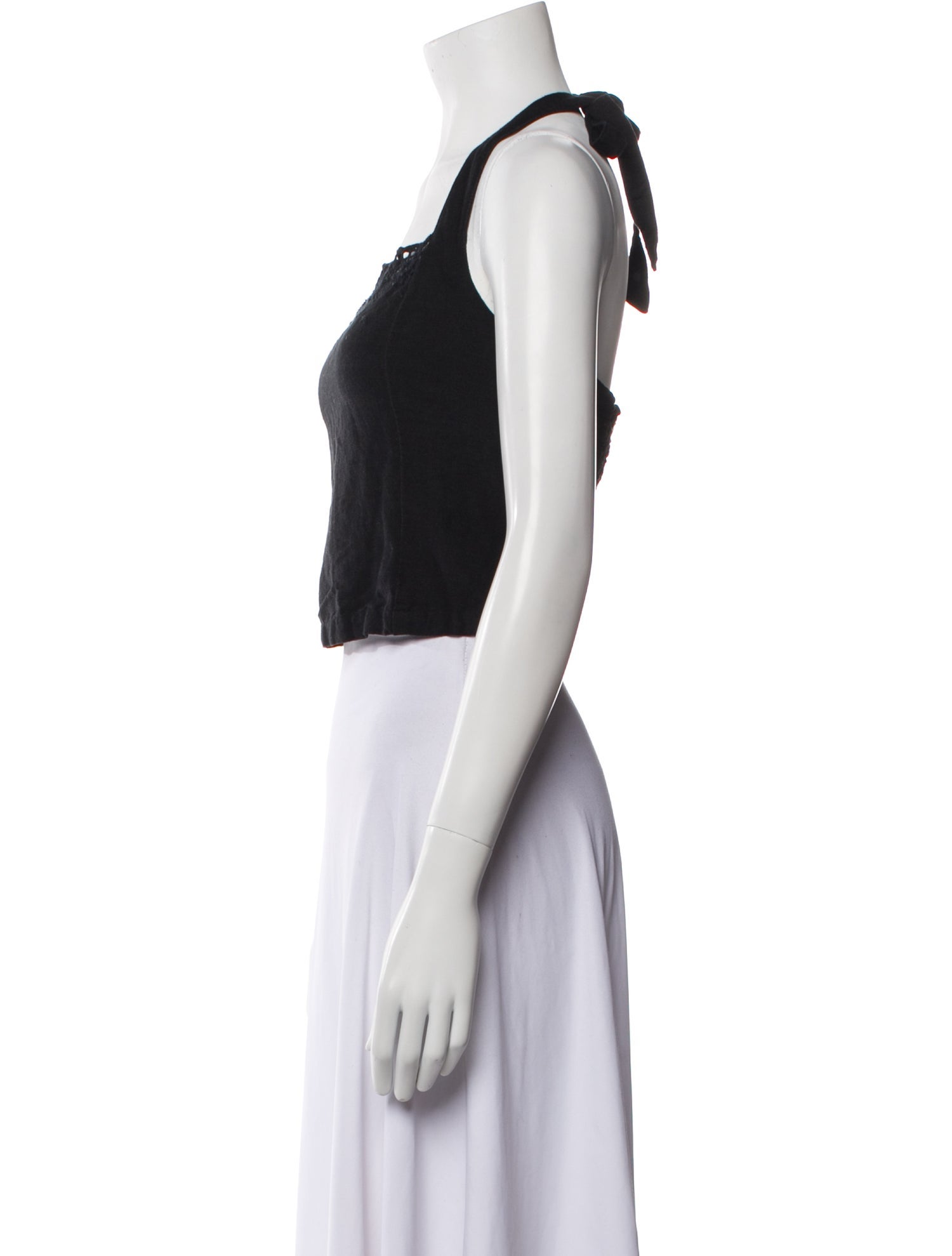 Rouje Square Neckline Sleeveless Crop Top