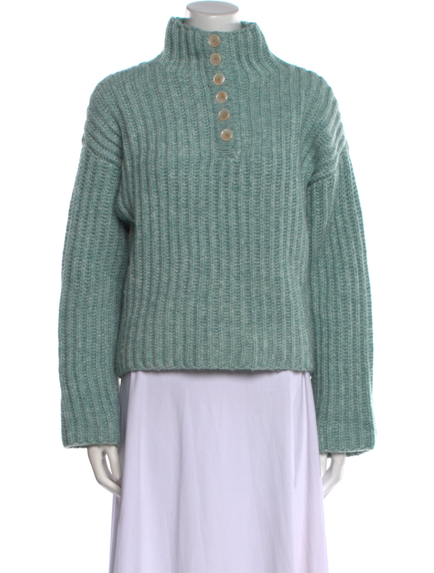 Rouje Merino Wool Mock Neck Sweater