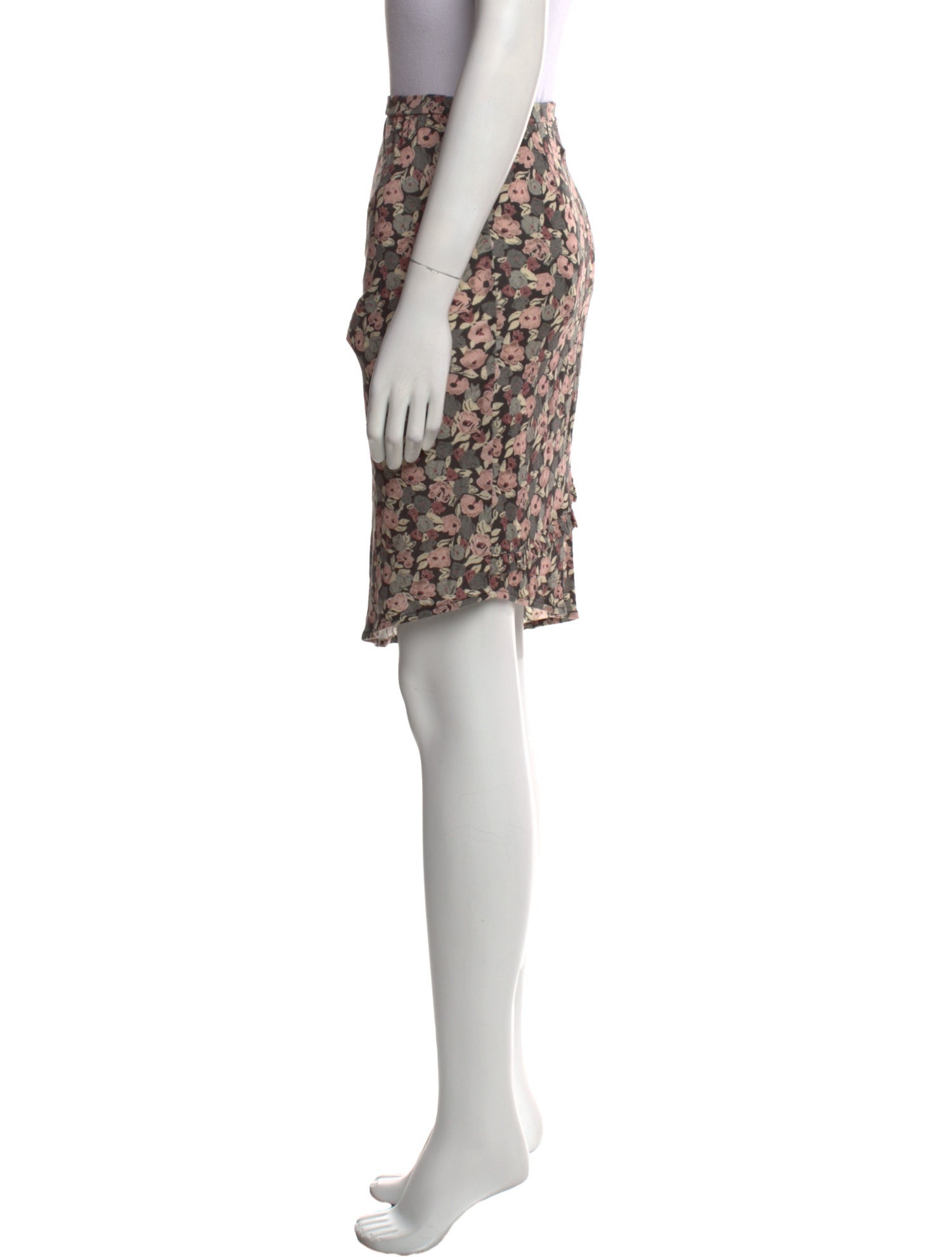 Rouje Floral Print Knee-Length Skirt