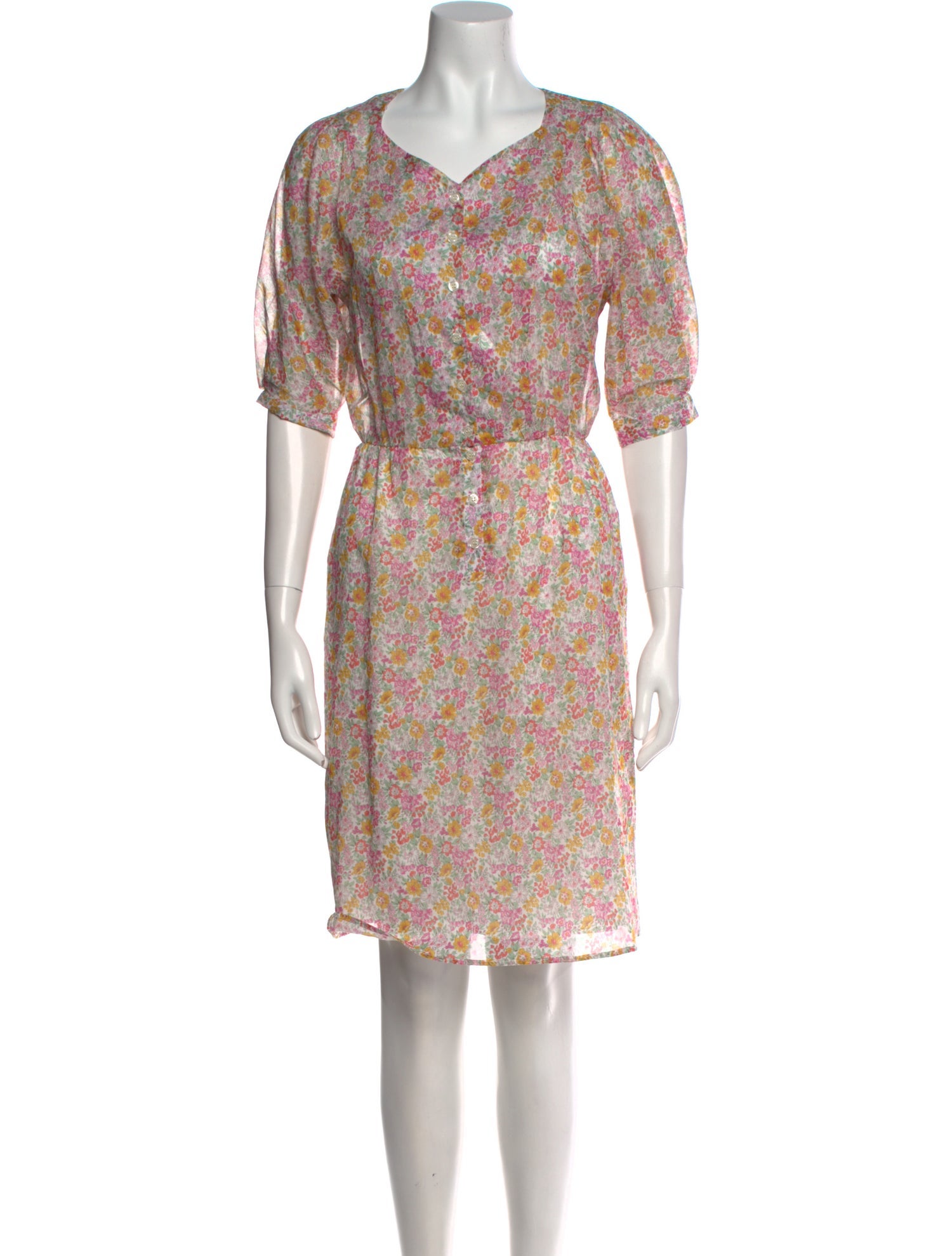 Rouje Floral Print Knee-Length Dress