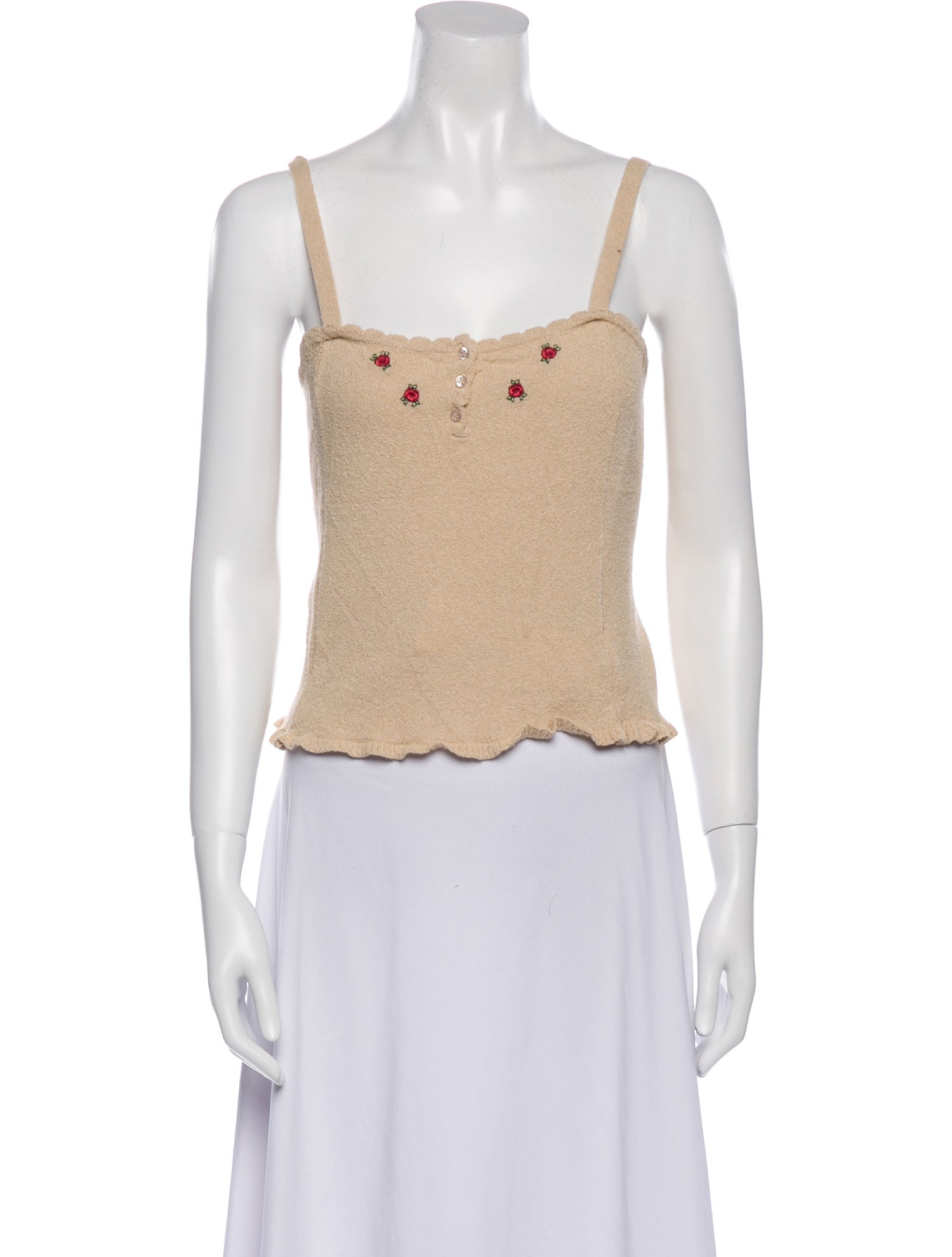 Rouje Square Neckline Sleeveless Crop Top