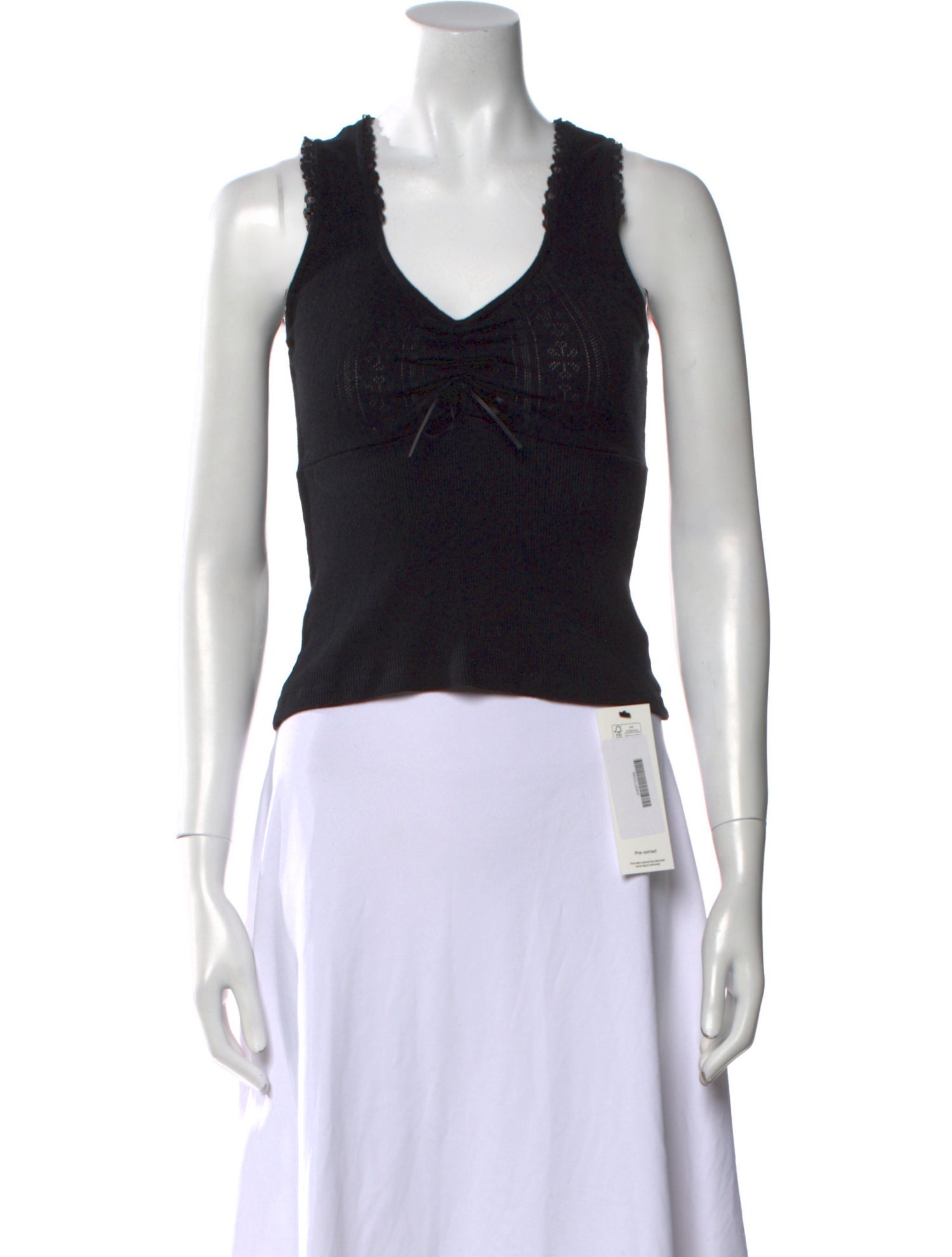 Rouje V-Neck Sleeveless Crop Top