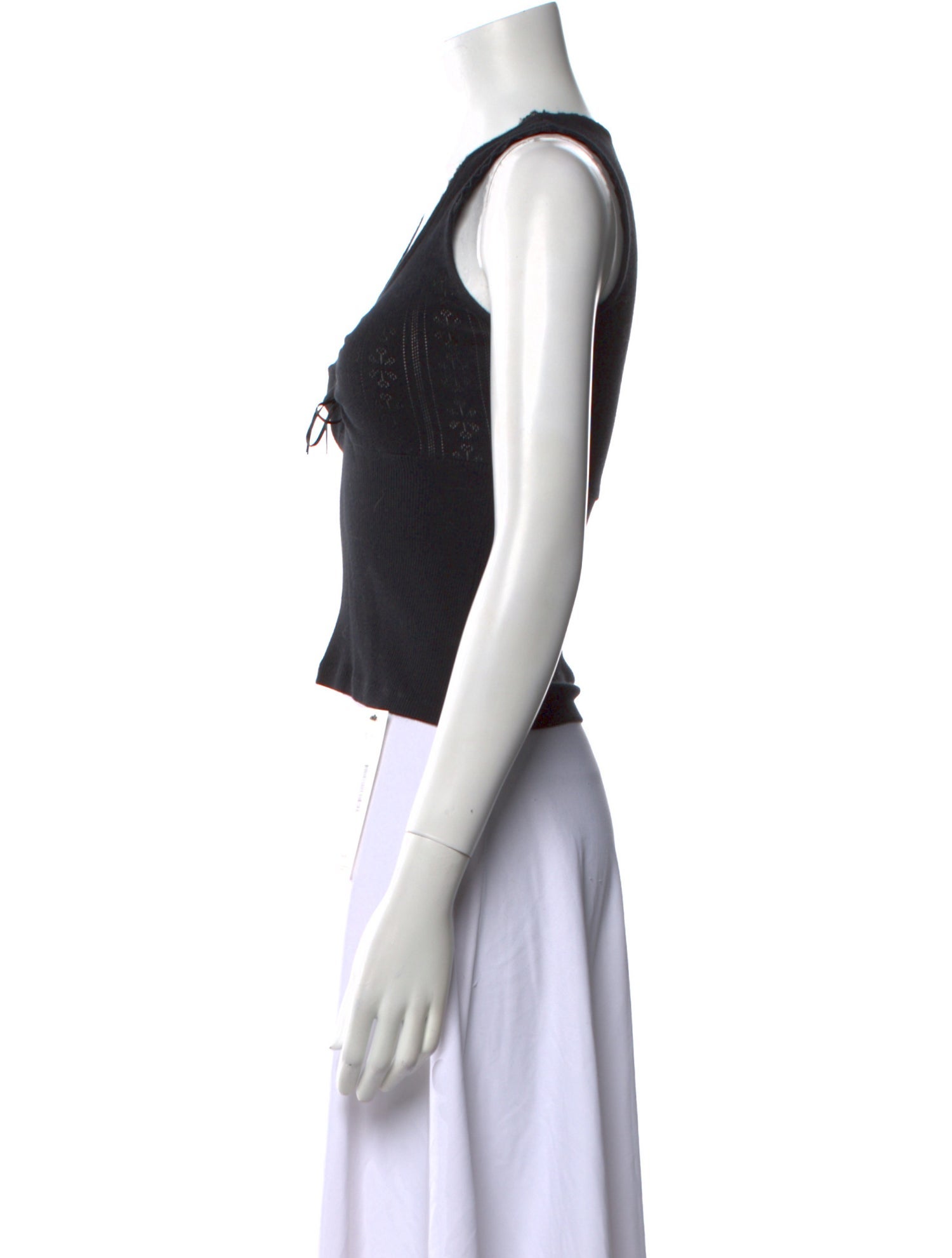 Rouje V-Neck Sleeveless Crop Top