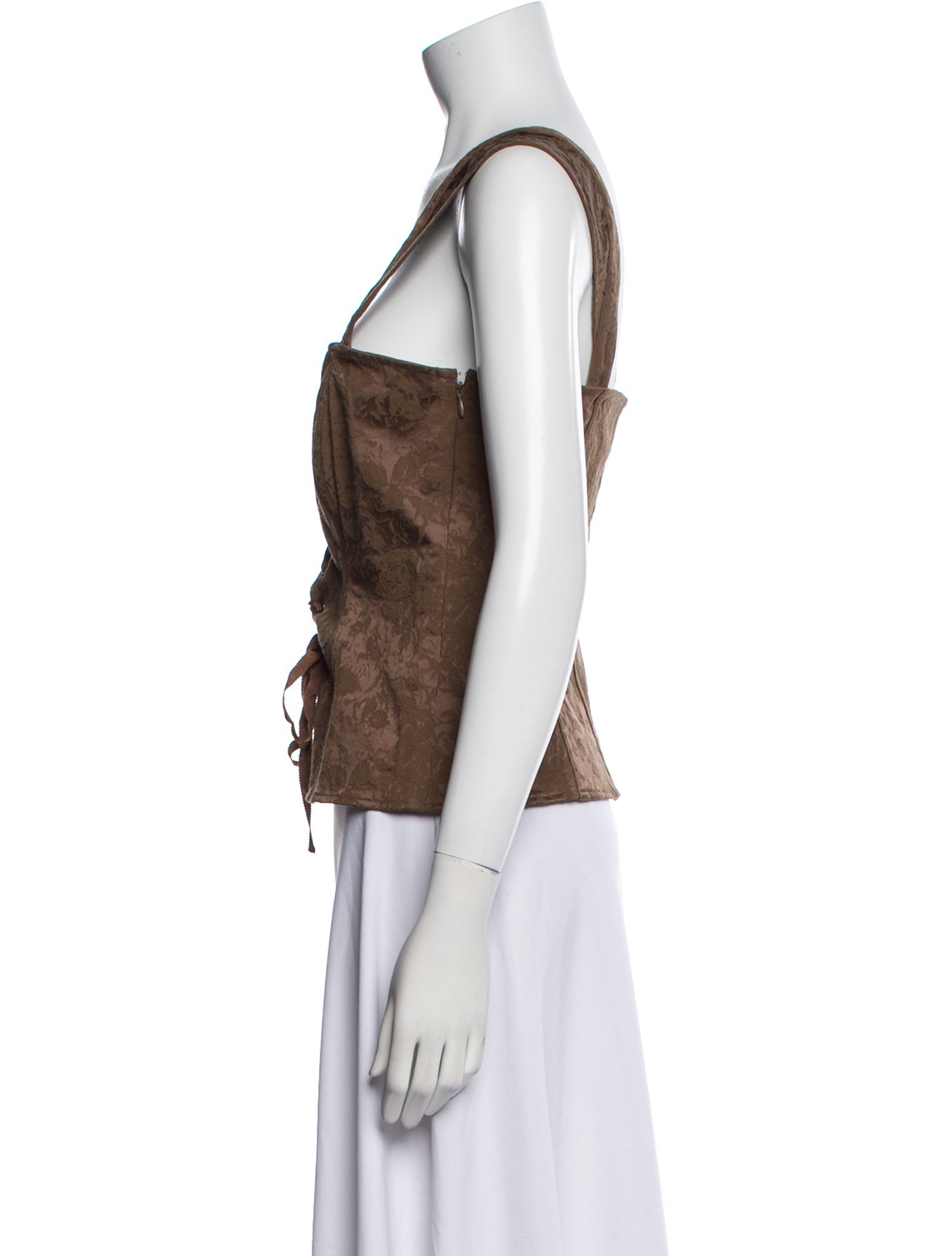 Rouje Square Neckline Sleeveless Crop Top