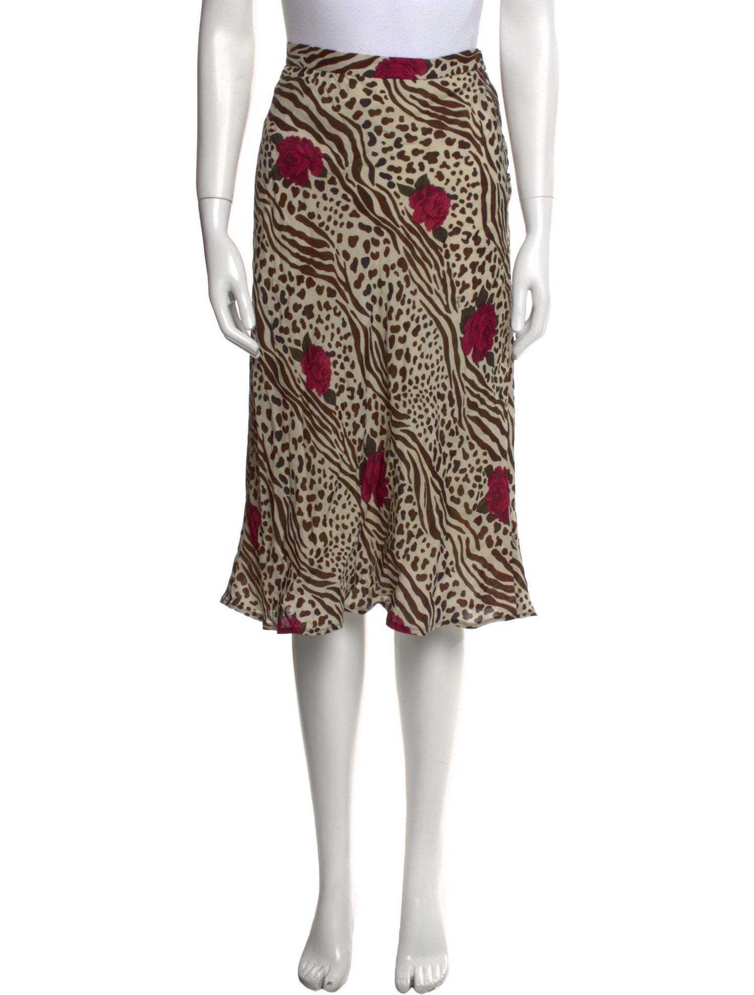 Rouje Animal Print Knee-Length Skirt