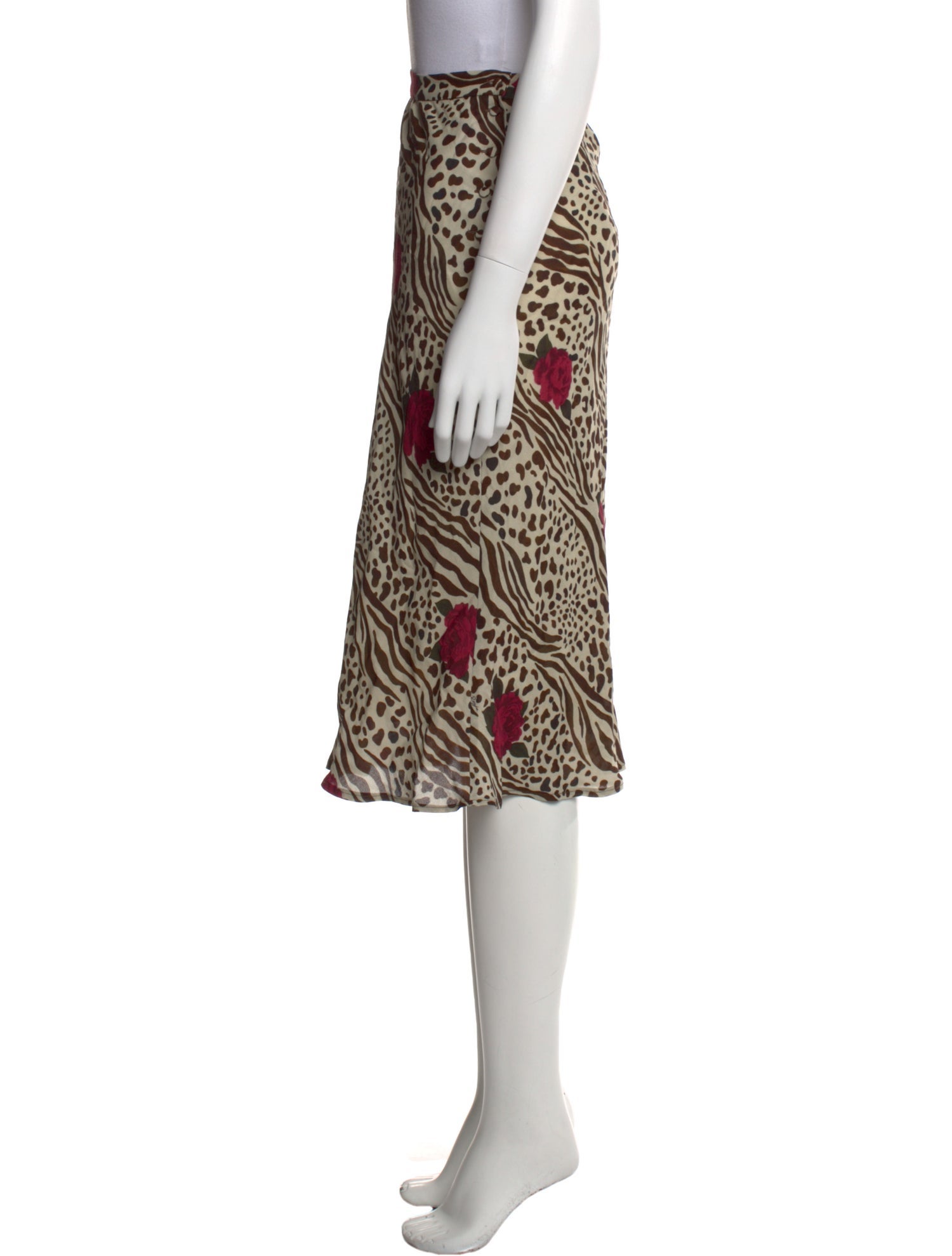 Rouje Animal Print Knee-Length Skirt