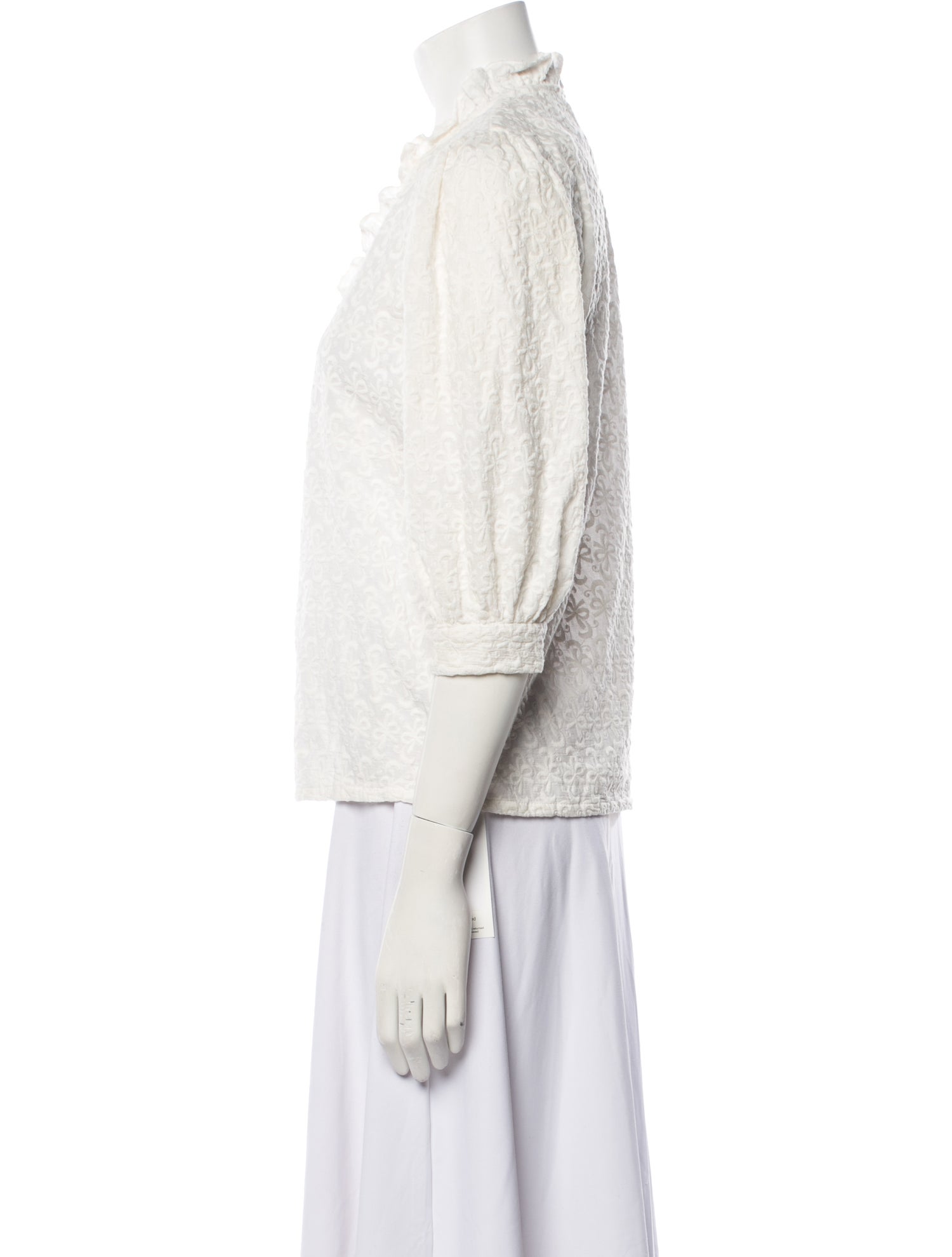 Rouje V-Neck Three-Quarter Sleeve Blouse