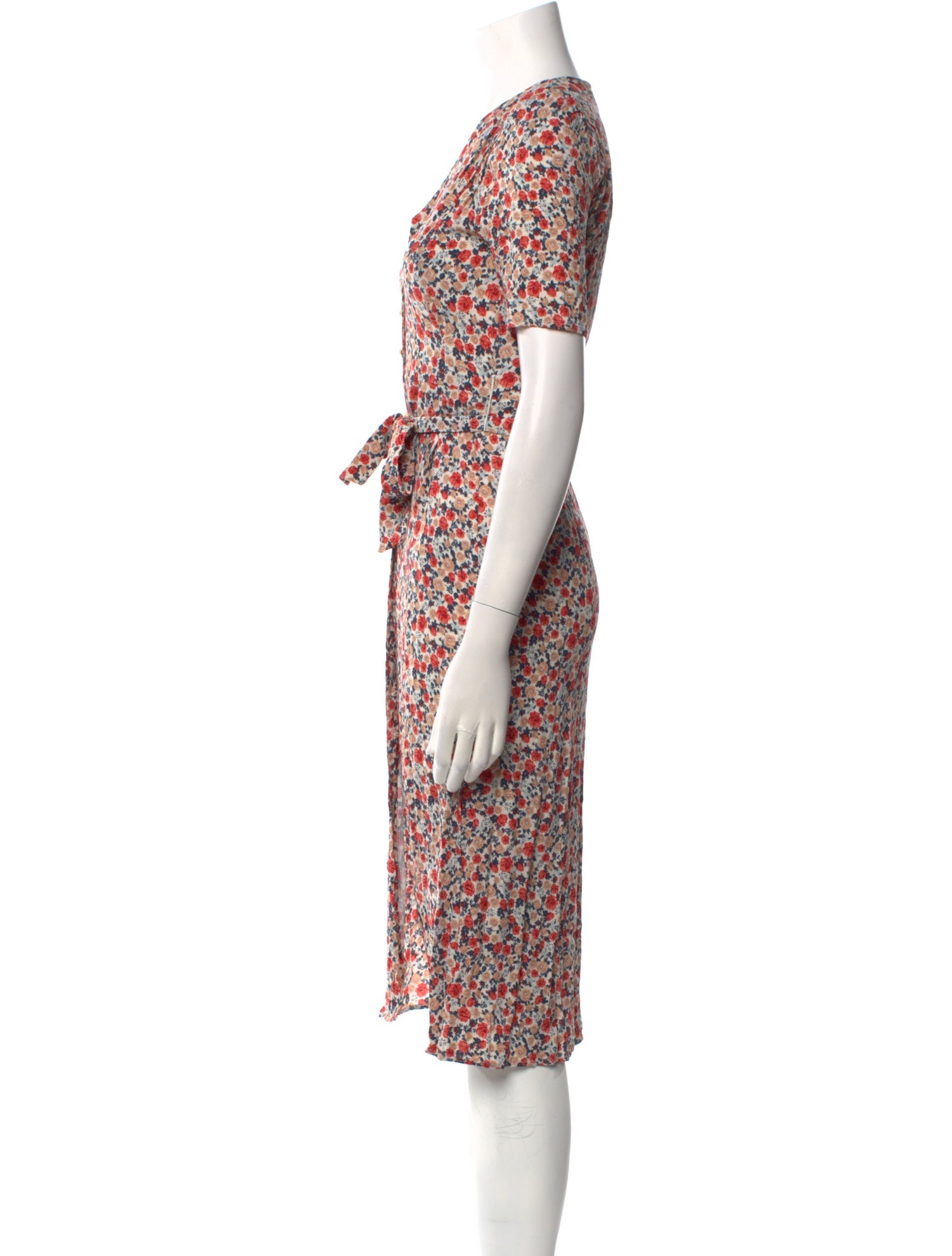 Rouje Floral Print Midi Length Dress