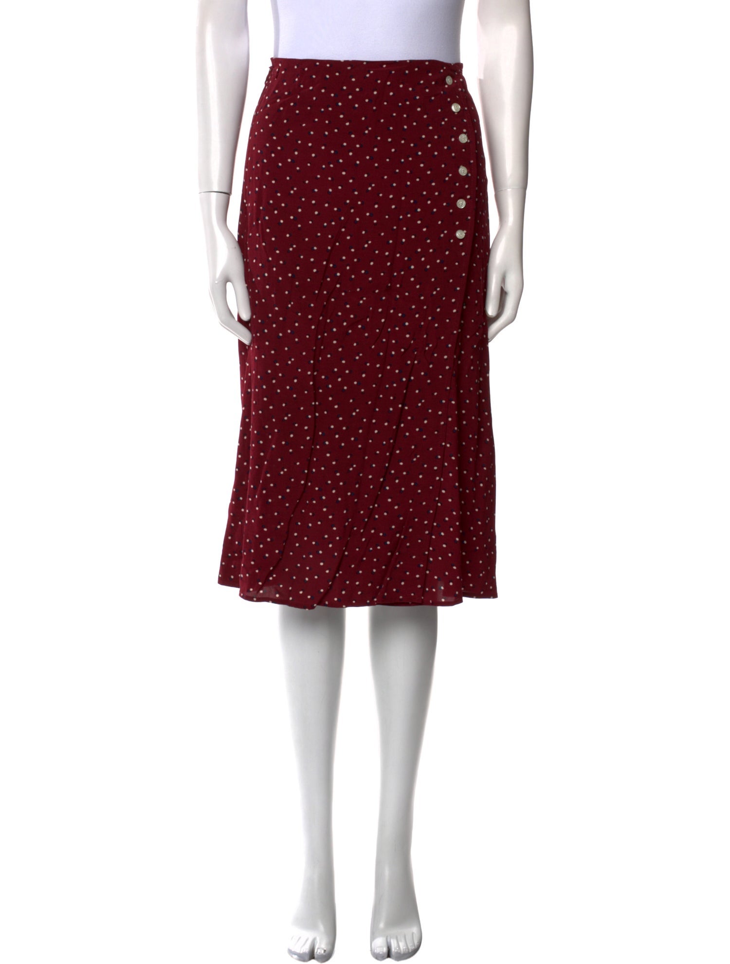 Rouje Polka Dot Print Knee-Length Skirt