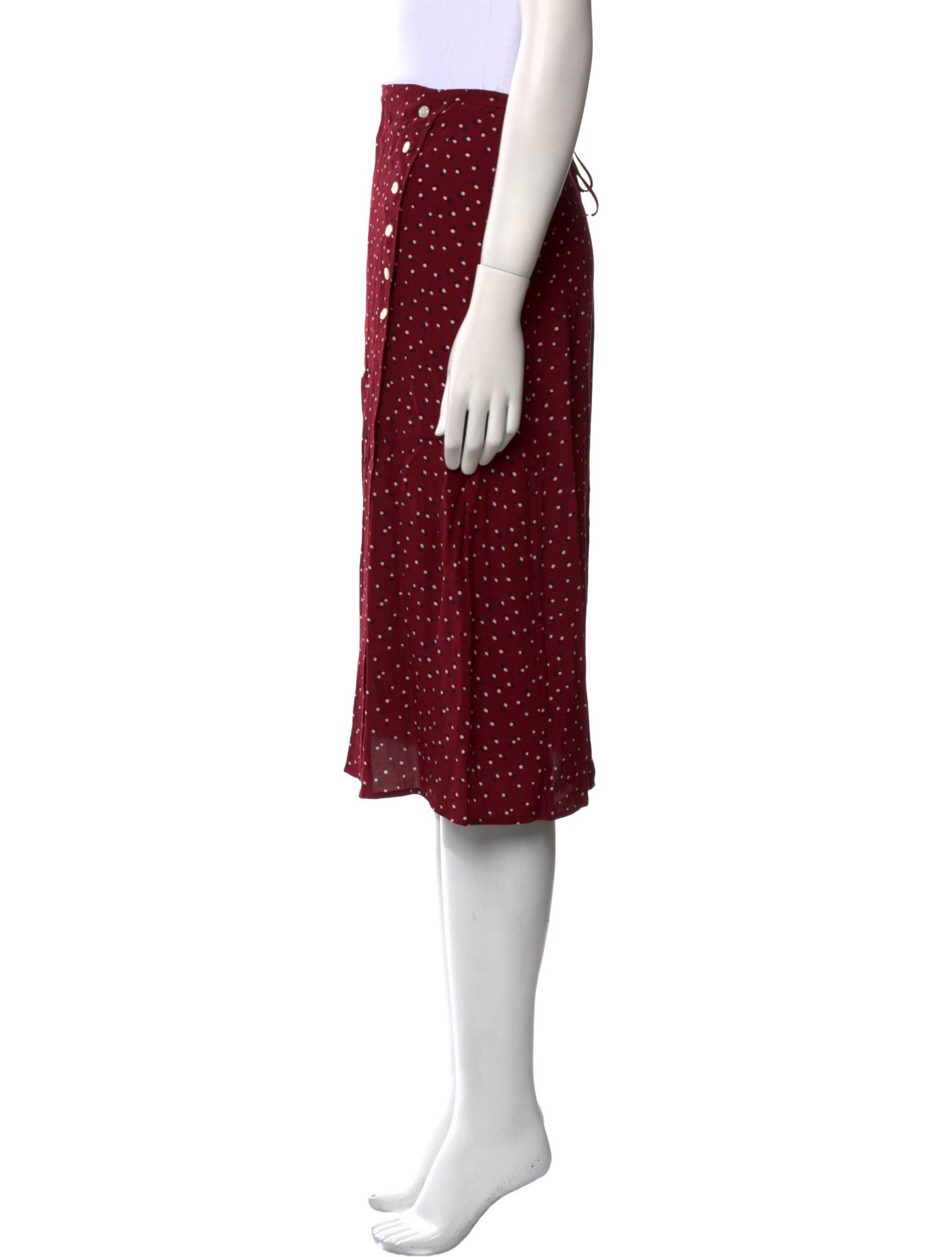 Rouje Polka Dot Print Knee-Length Skirt