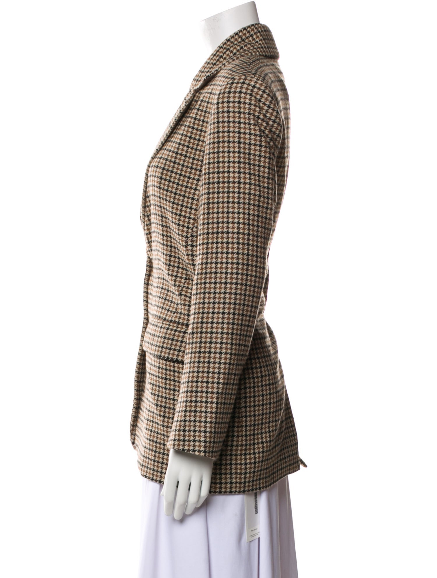 Rouje Wool Plaid Print Blazer