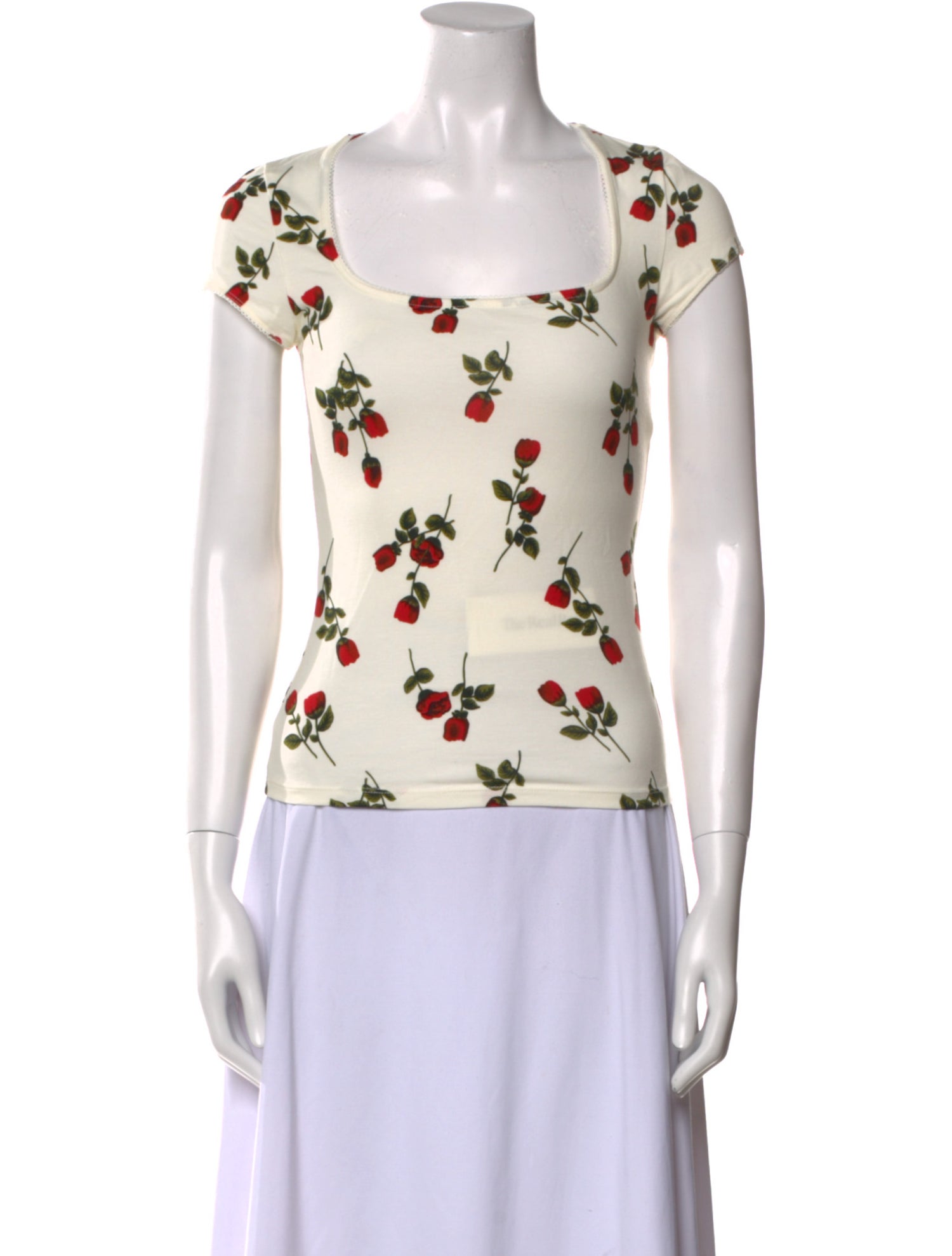Rouje Floral Print Square Neckline Top