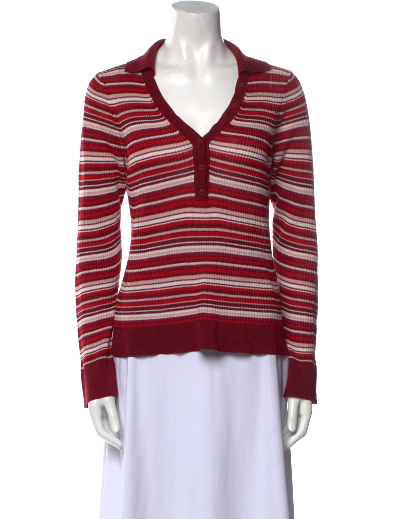 Rouje Striped V-Neck Top