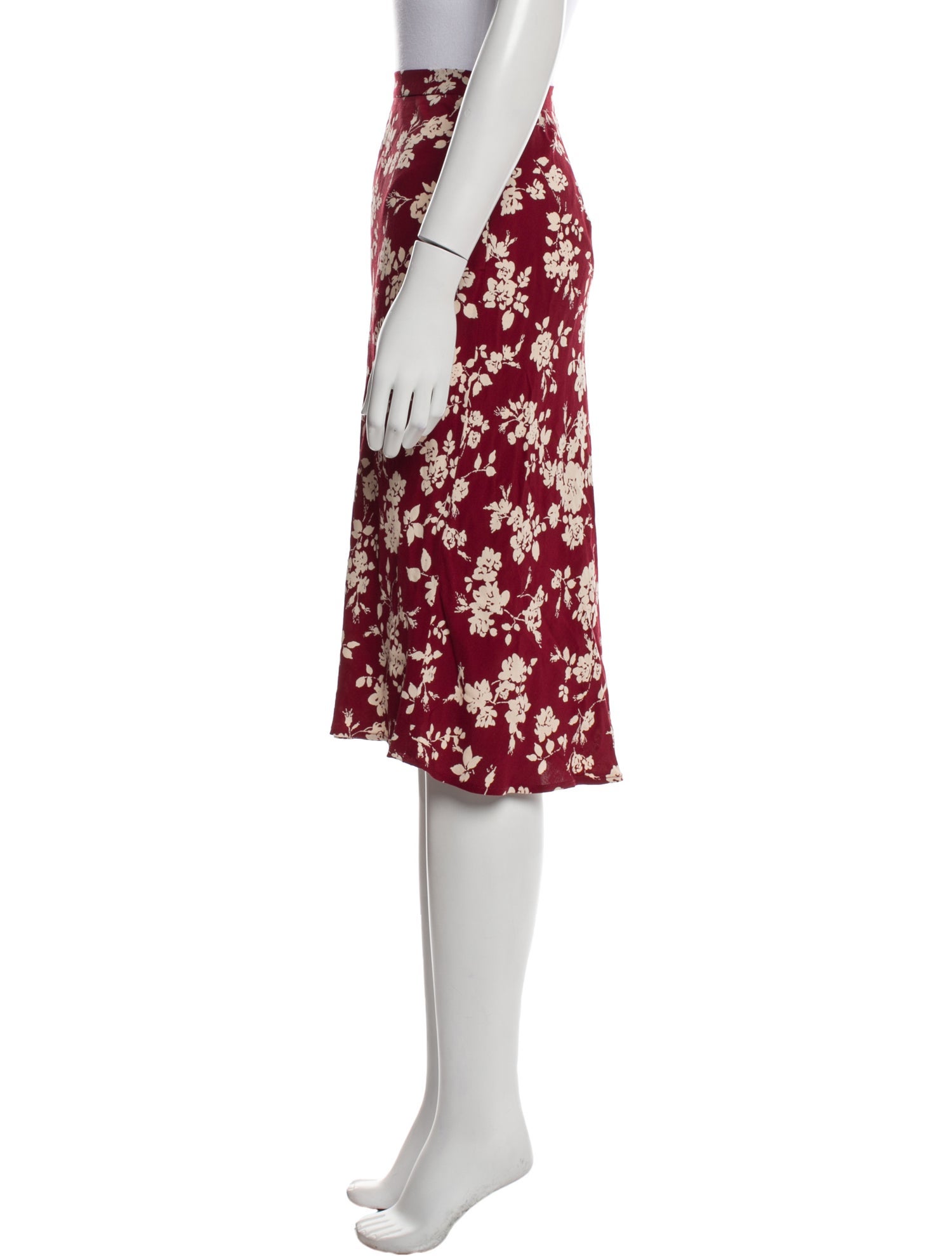 Rouje Floral Print Knee-Length Skirt