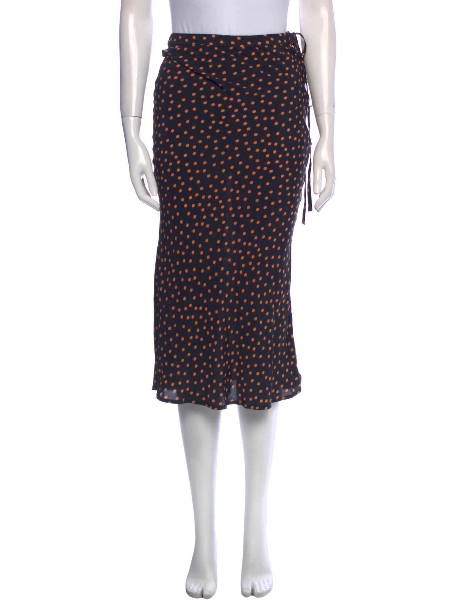 Rouje Polka Dot Print Midi Length Skirt
