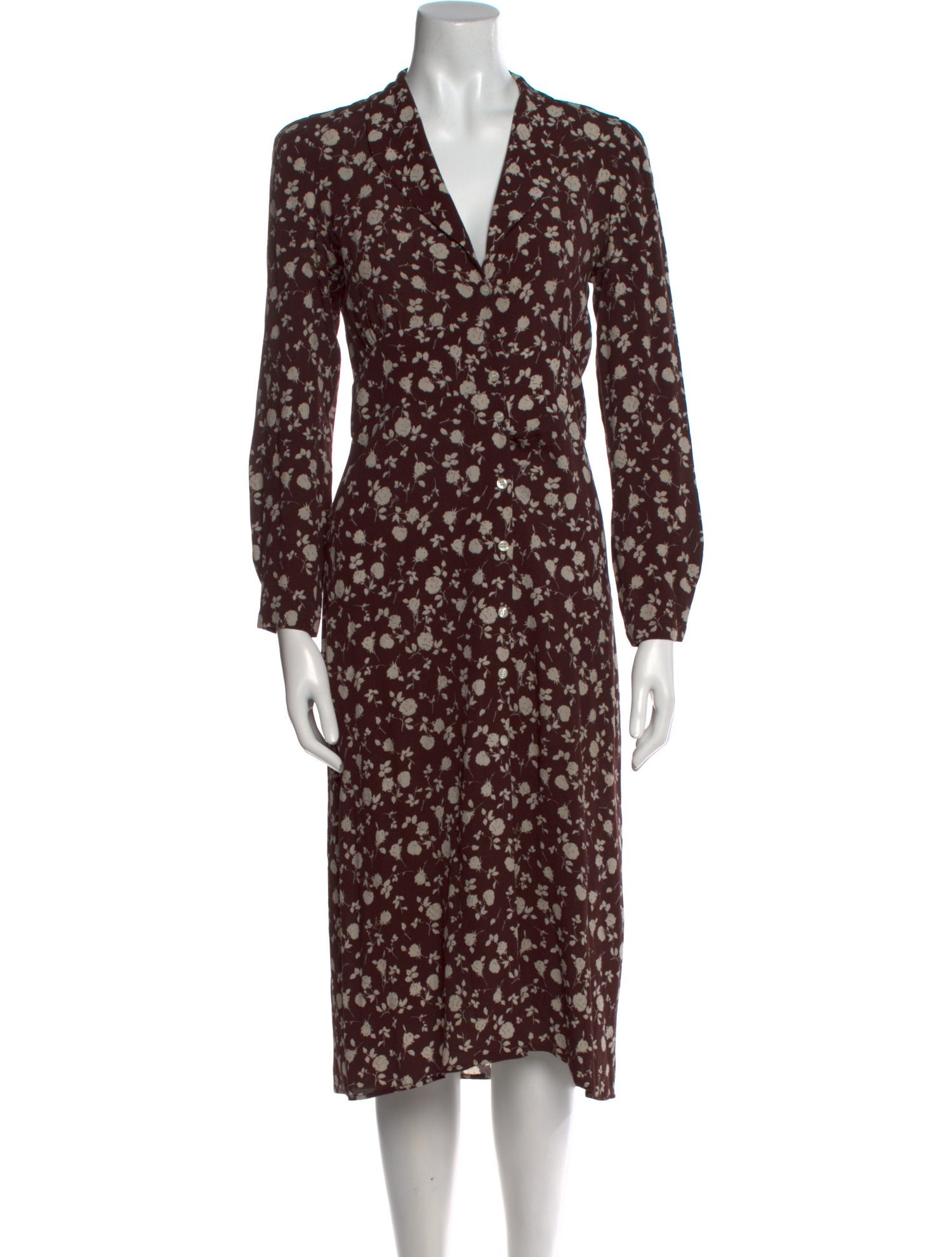 Rouje Floral Print Midi Length Dress