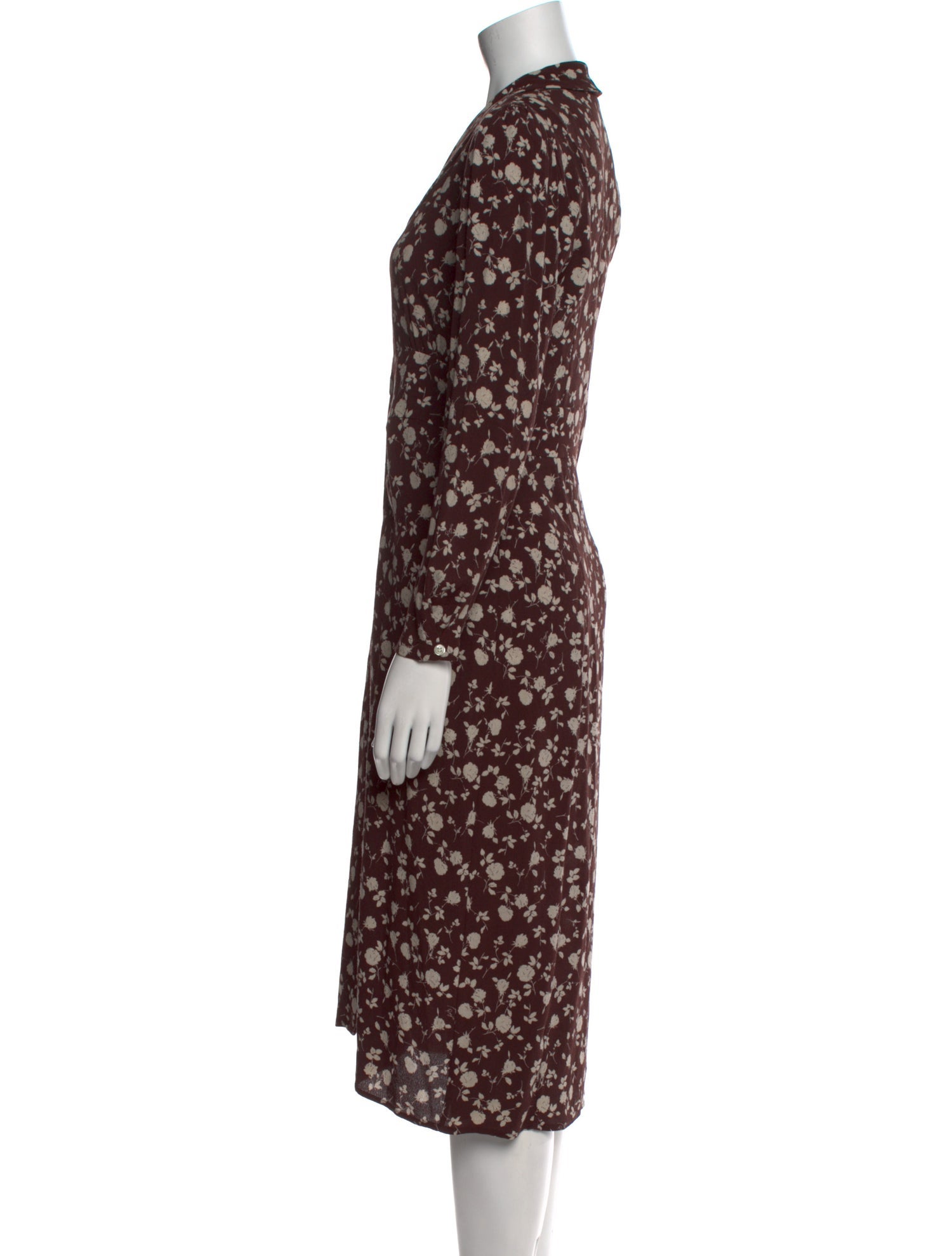 Rouje Floral Print Midi Length Dress