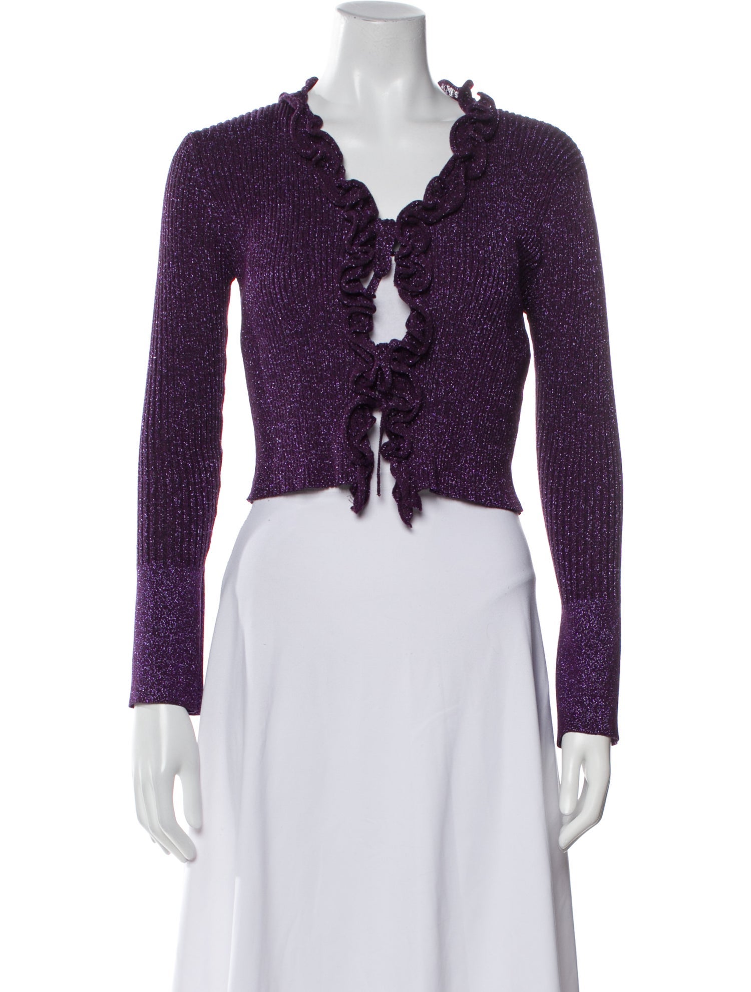 Rouje V-Neck Long Sleeve Crop Top