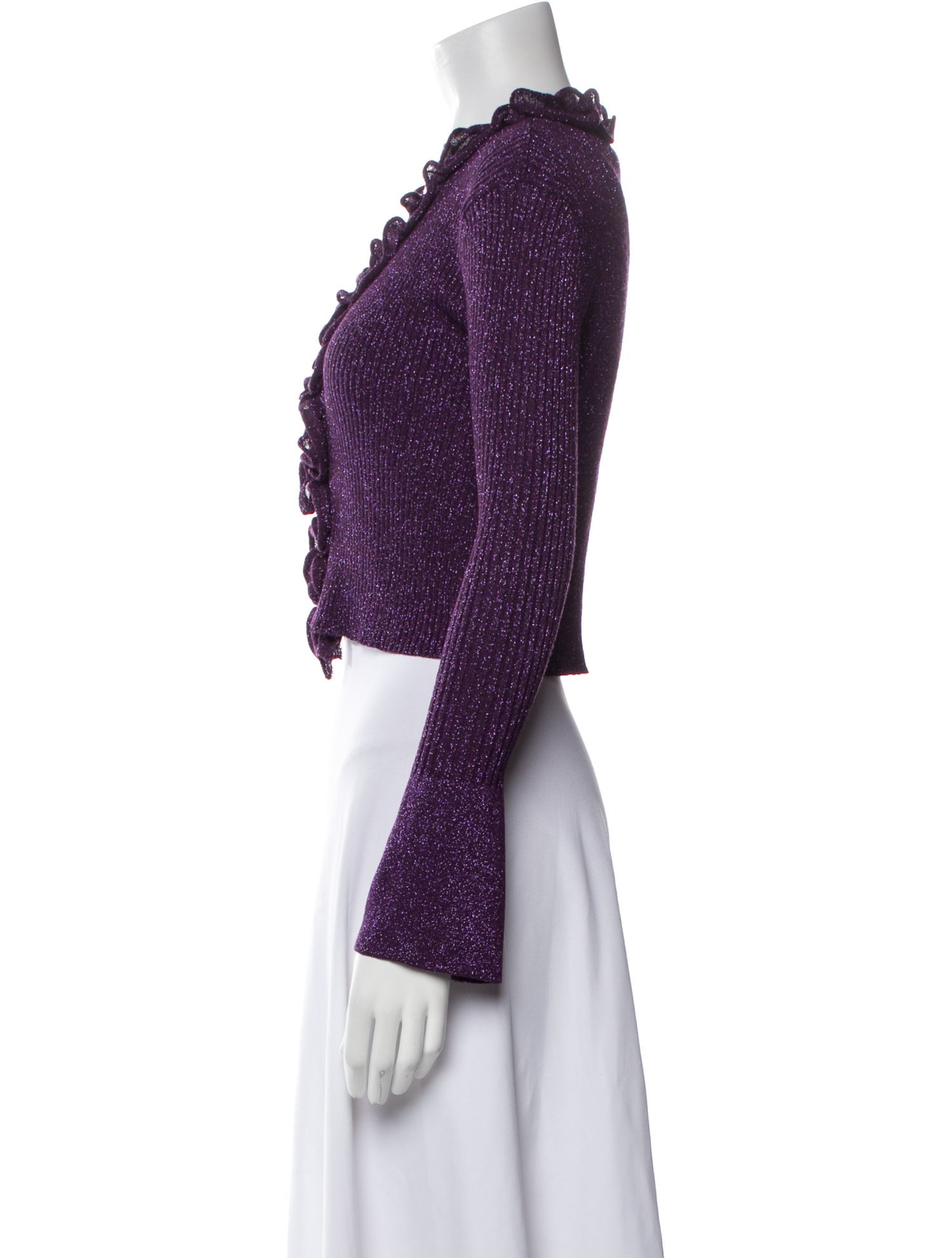 Rouje V-Neck Long Sleeve Crop Top