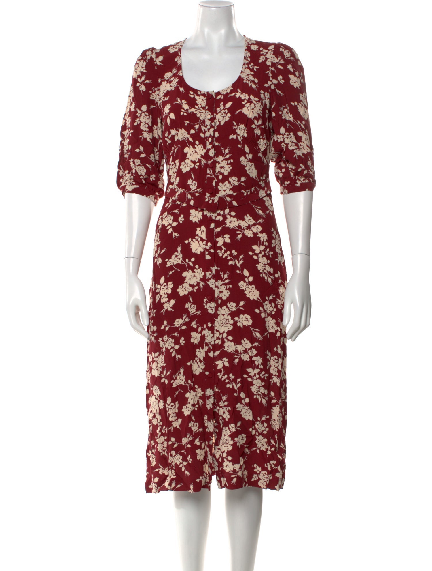 Rouje Floral Print Midi Length Dress w/ Tags