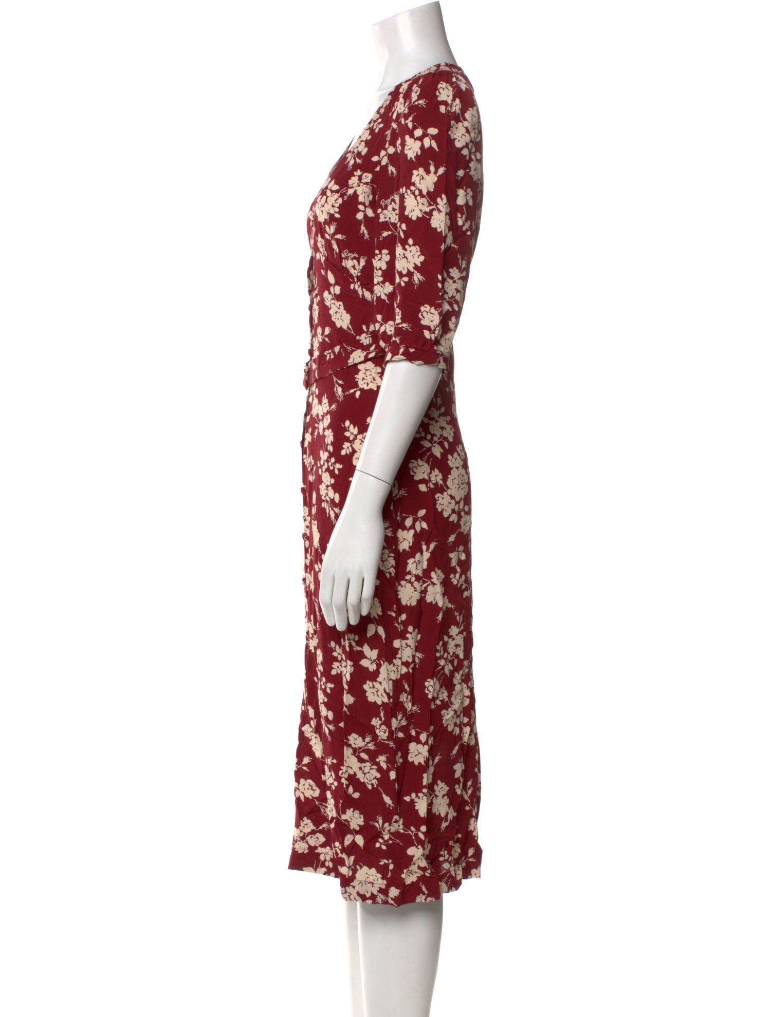 Rouje Floral Print Midi Length Dress w/ Tags