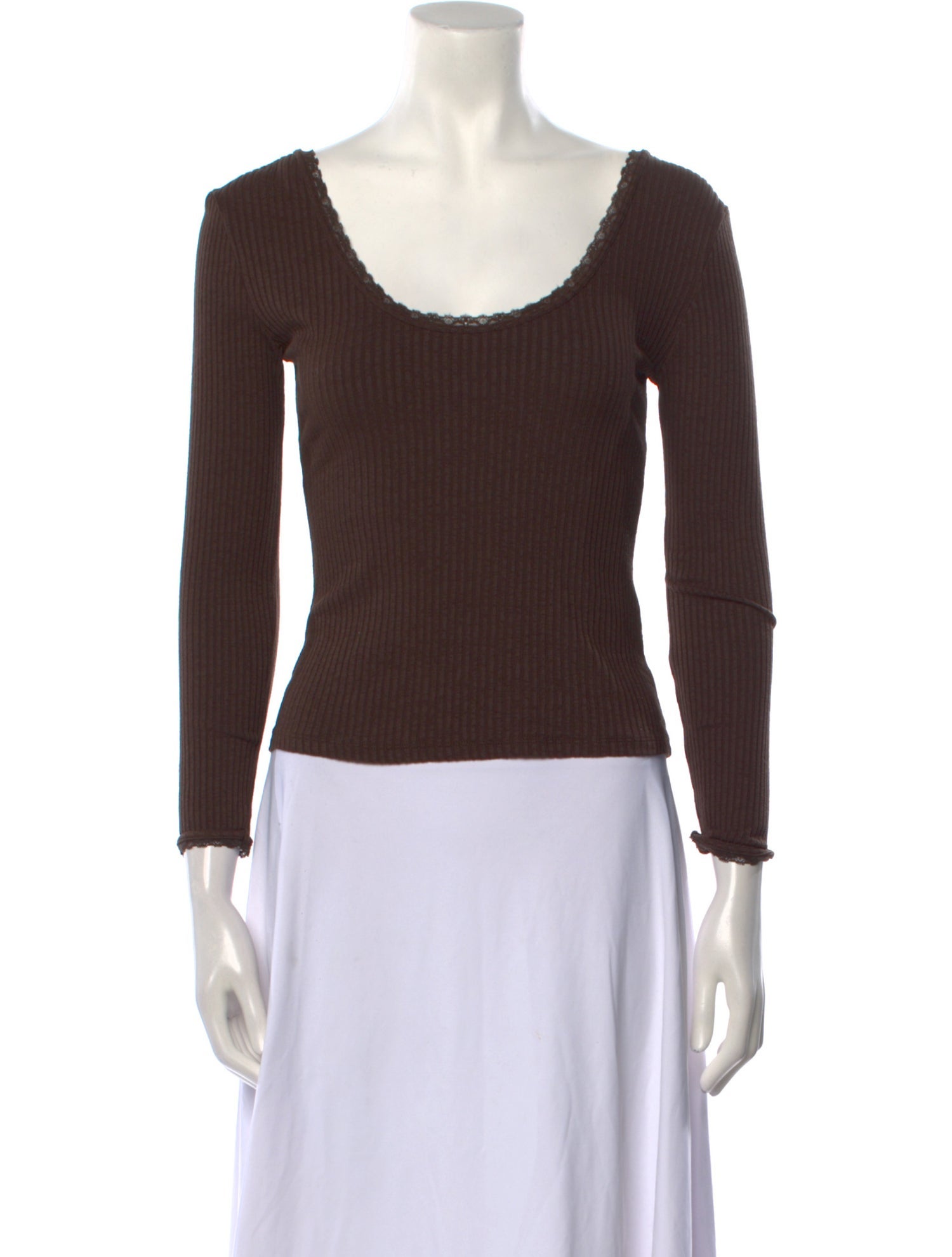 Rouje Scoop Neck Three-Quarter Sleeve Top