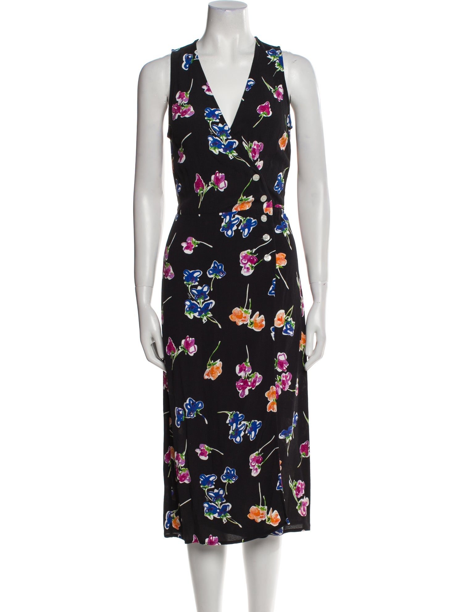 Rouje Floral Print Midi Length Dress