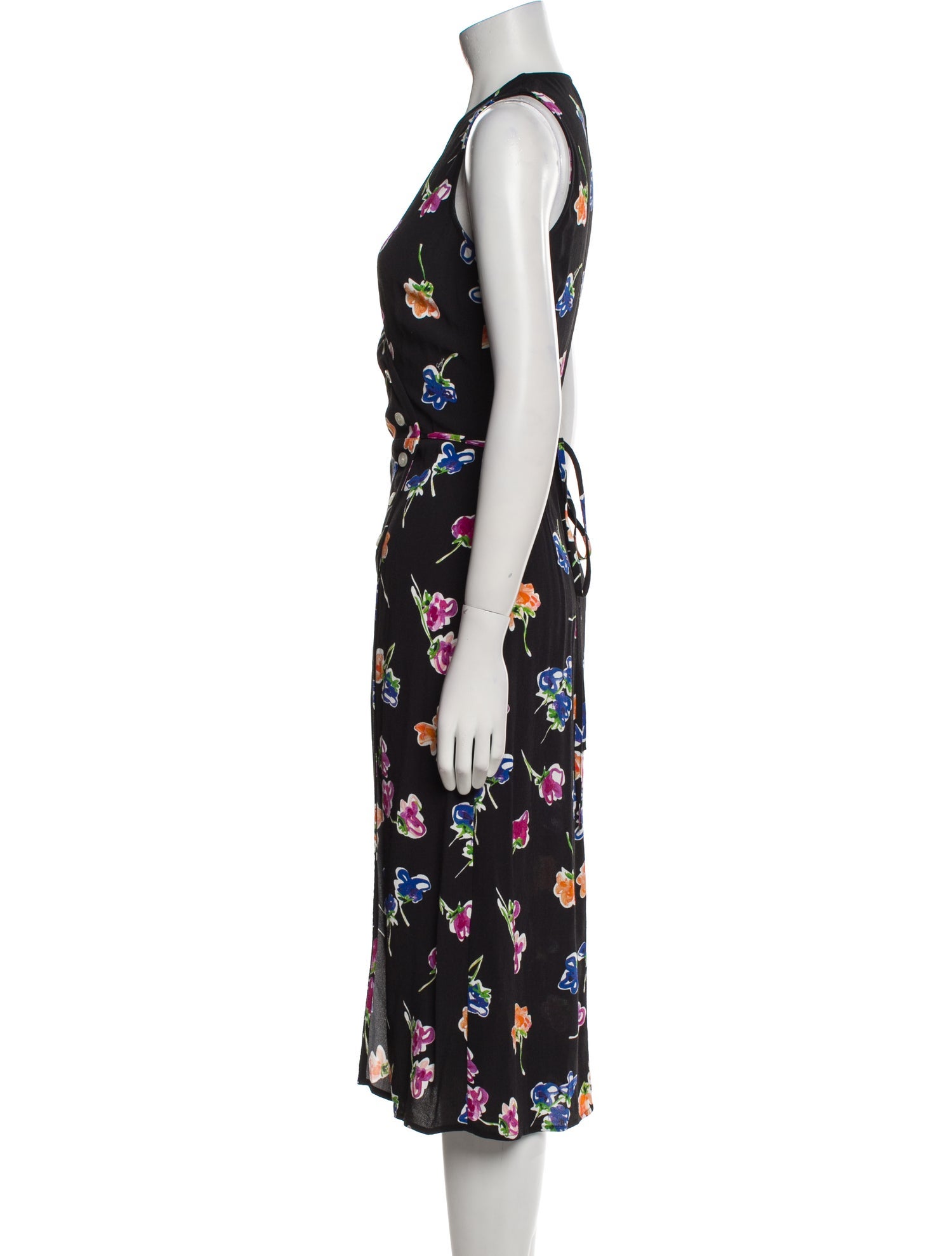 Rouje Floral Print Midi Length Dress