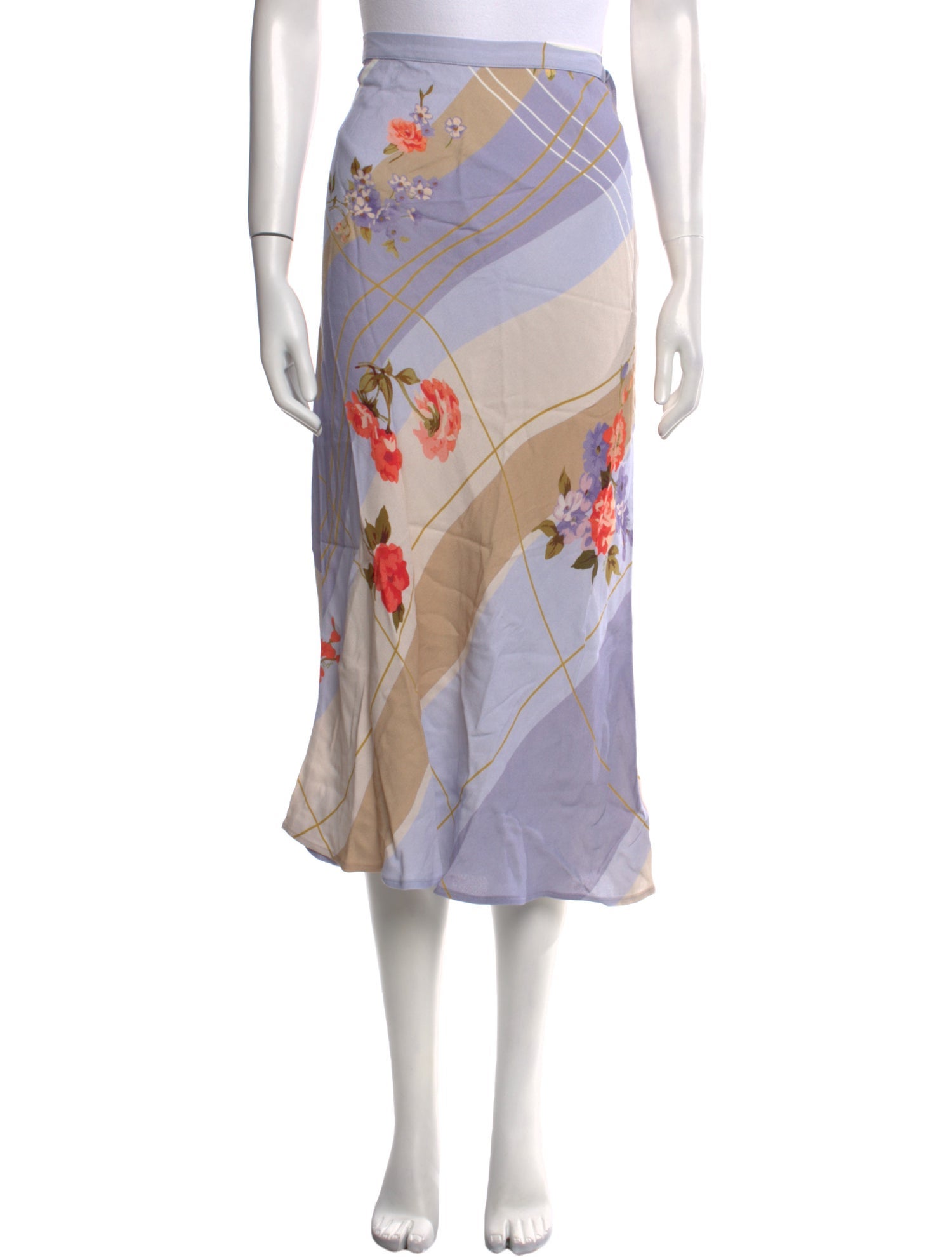 Rouje Floral Print Midi Length Skirt