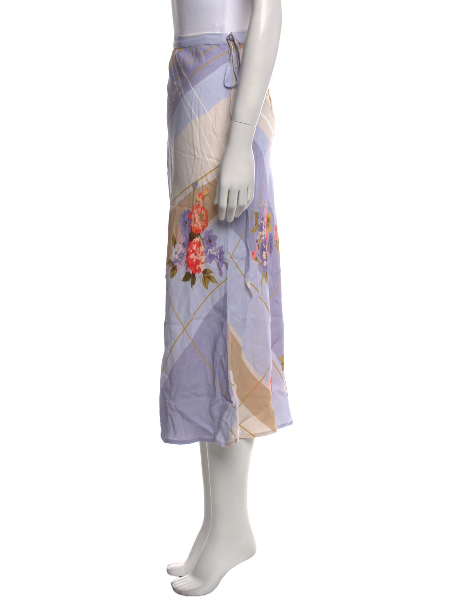 Rouje Floral Print Midi Length Skirt