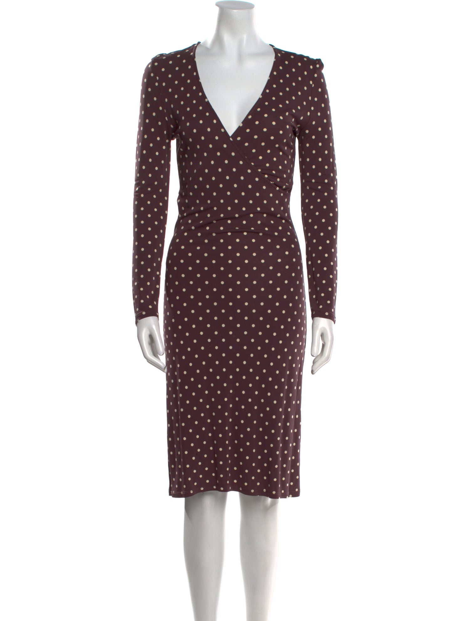 Rouje Polka Dot Print Midi Length Dress