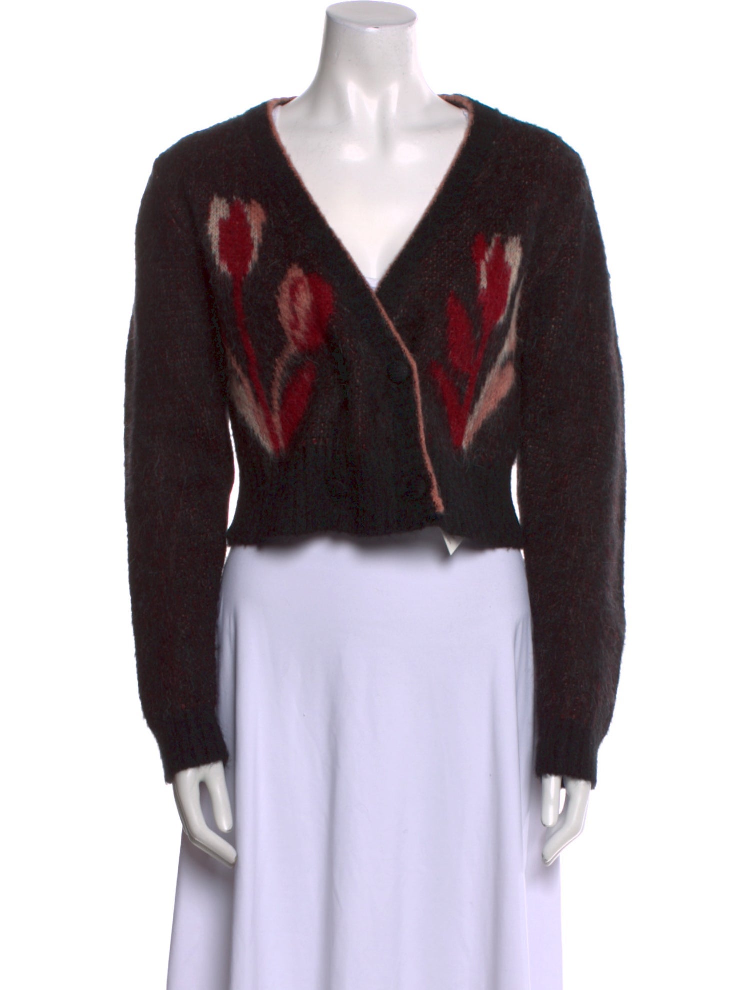 Rouje Printed V-Neck Sweater