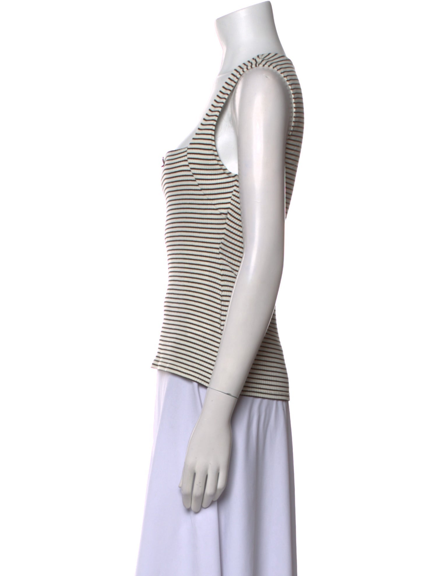 Rouje Striped Square Neckline Top