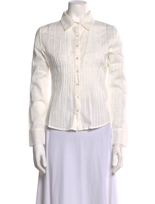 Rouje Striped Long Sleeve Button-Up Top