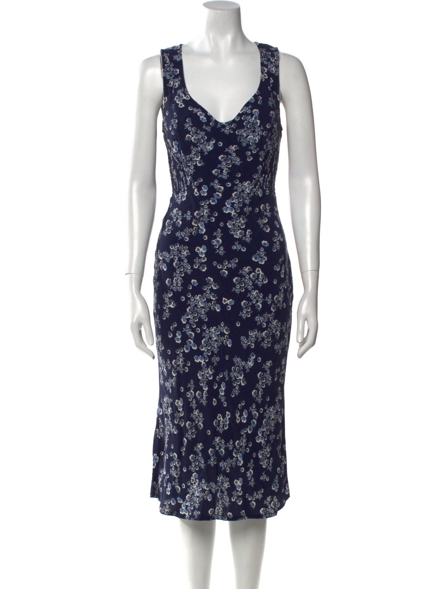 Rouje Floral Print Midi Length Dress