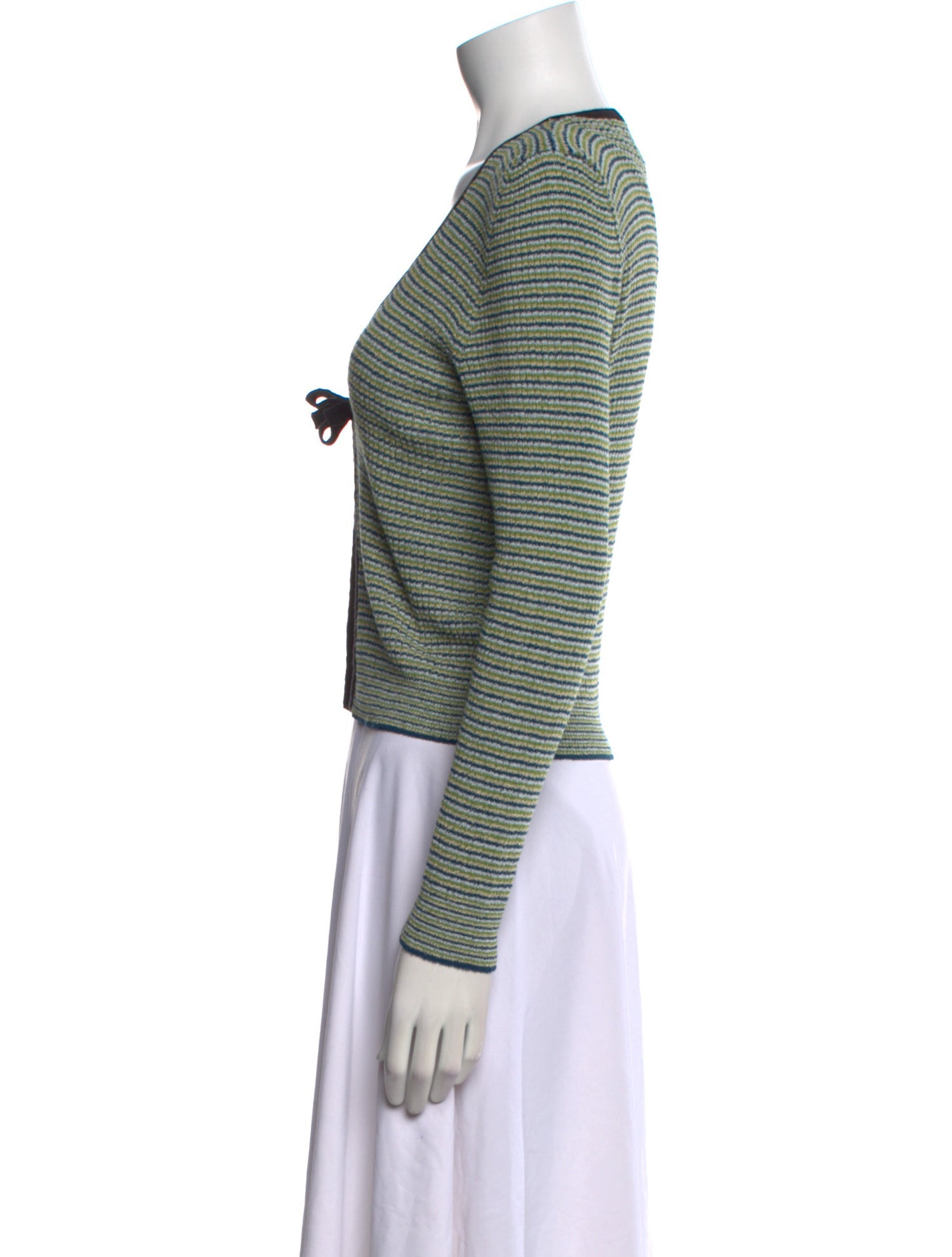 Rouje Striped Open Front Sweater