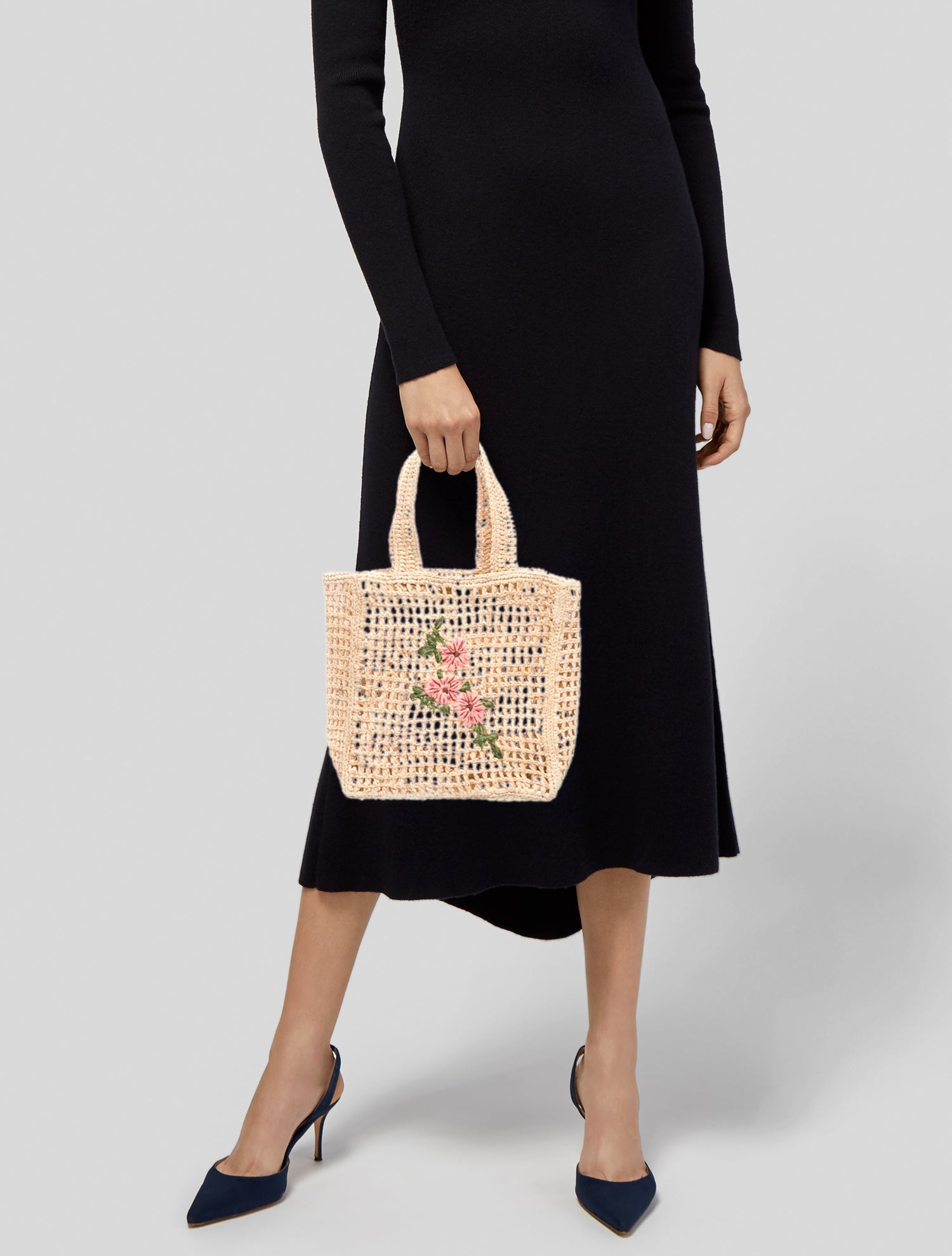 Rouje Raffia Top Handle Bag