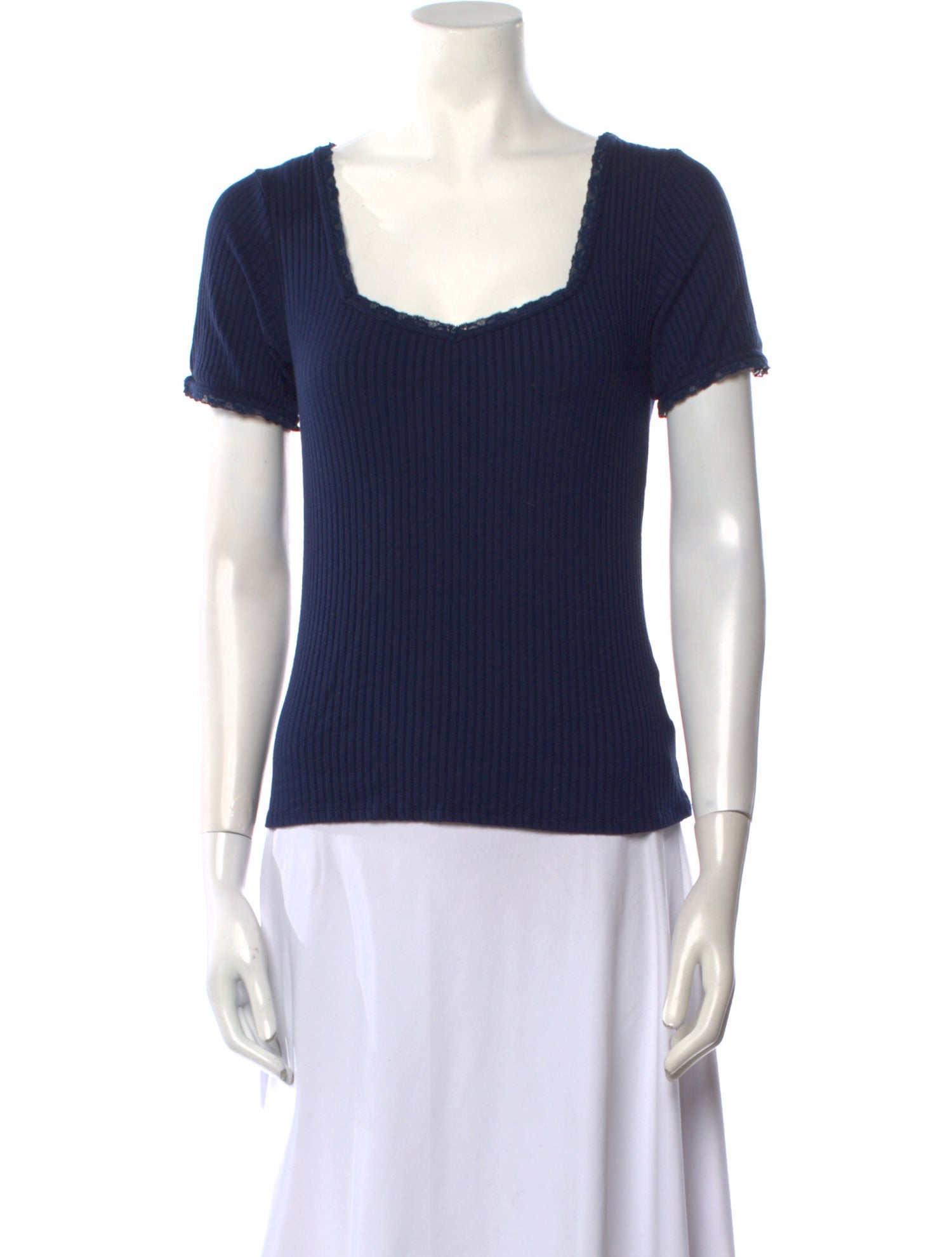 Rouje Square Neckline Short Sleeve Top