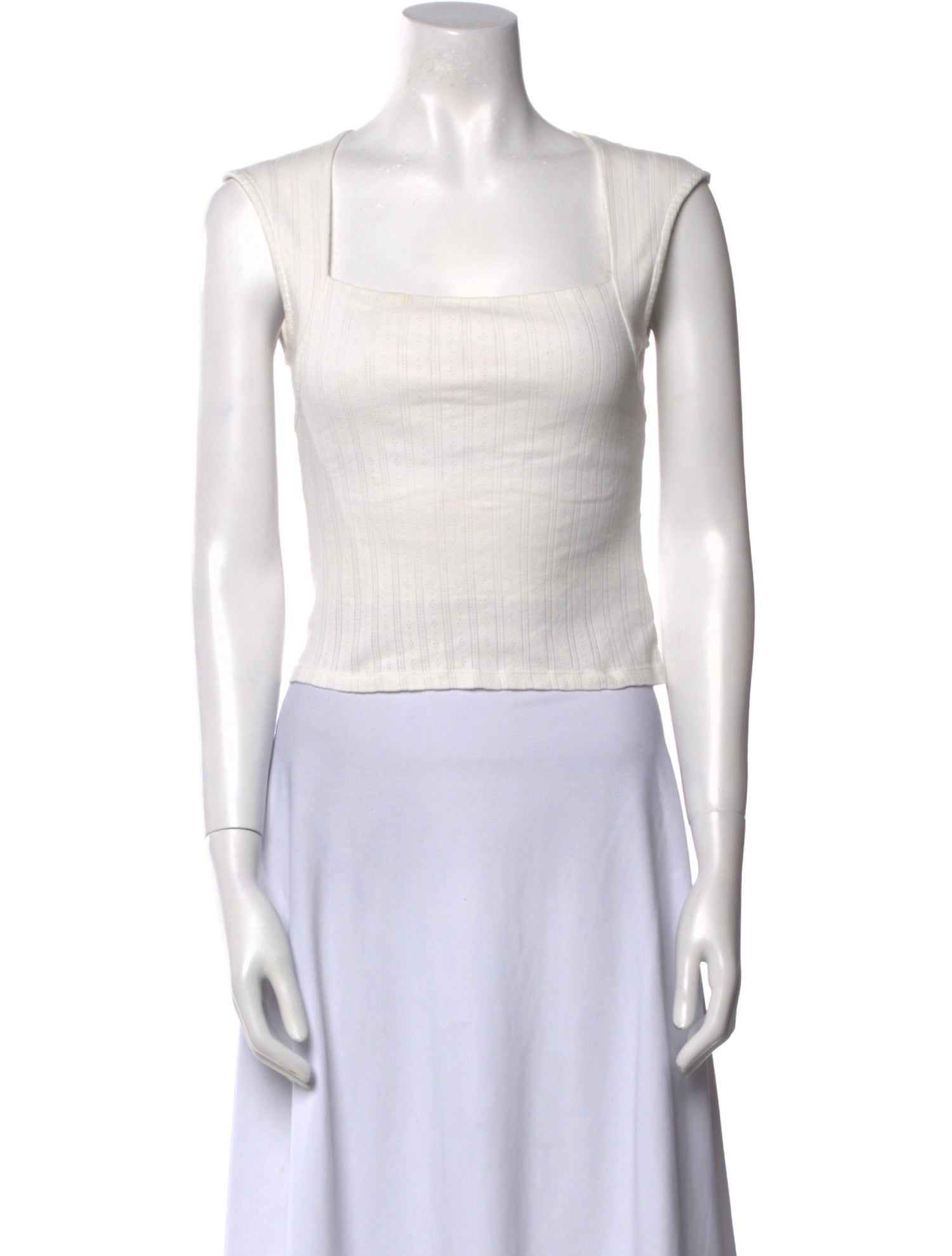 Rouje Square Neckline Sleeveless Crop Top