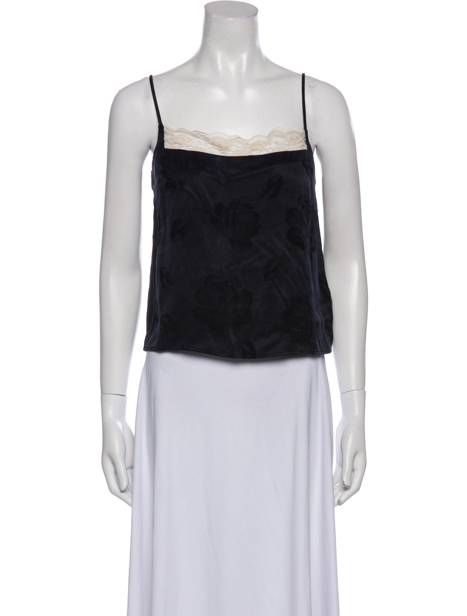 Rouje Square Neckline Sleeveless Crop Top
