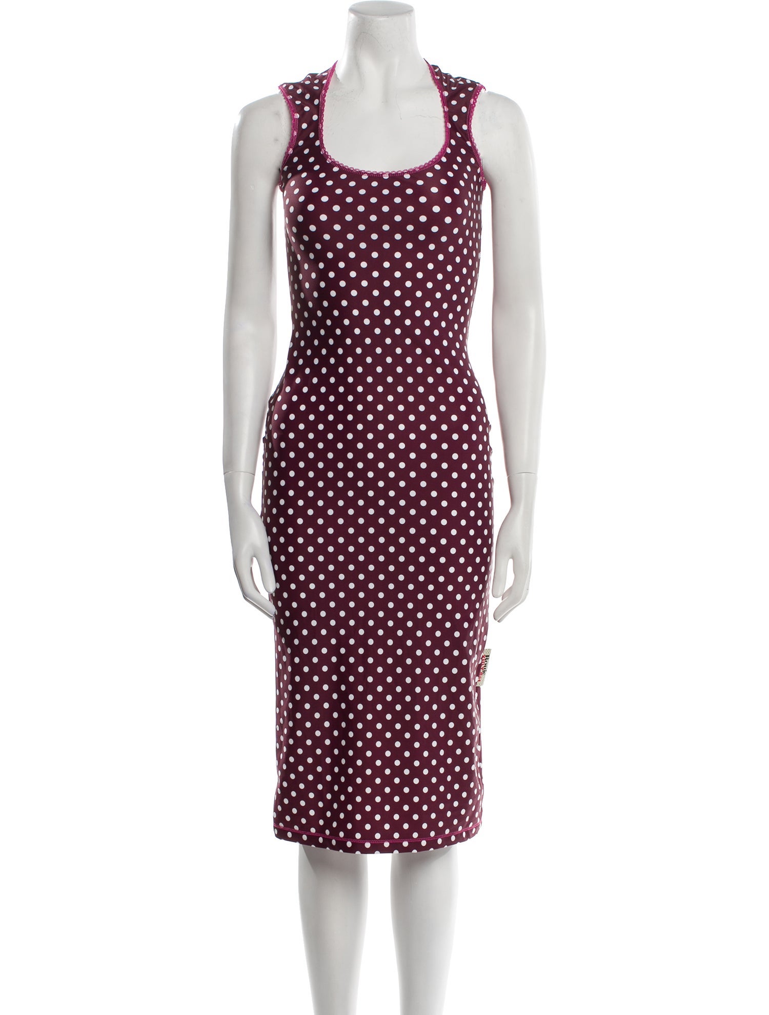 Rouje Polka Dot Print Midi Length Dress w/ Tags