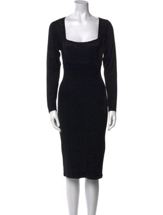 Rouje Square Neckline Midi Length Dress