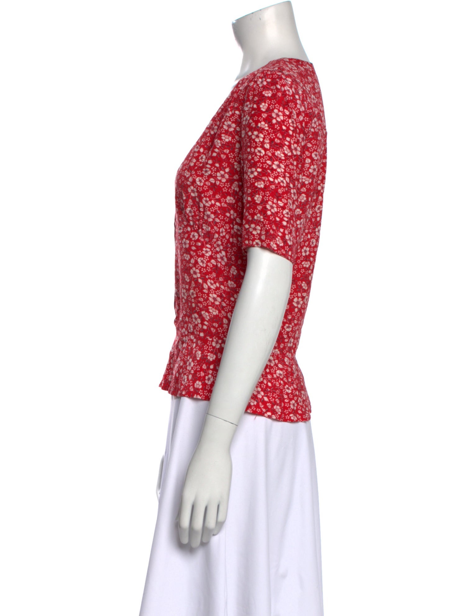 Rouje Floral Print V-Neck Top